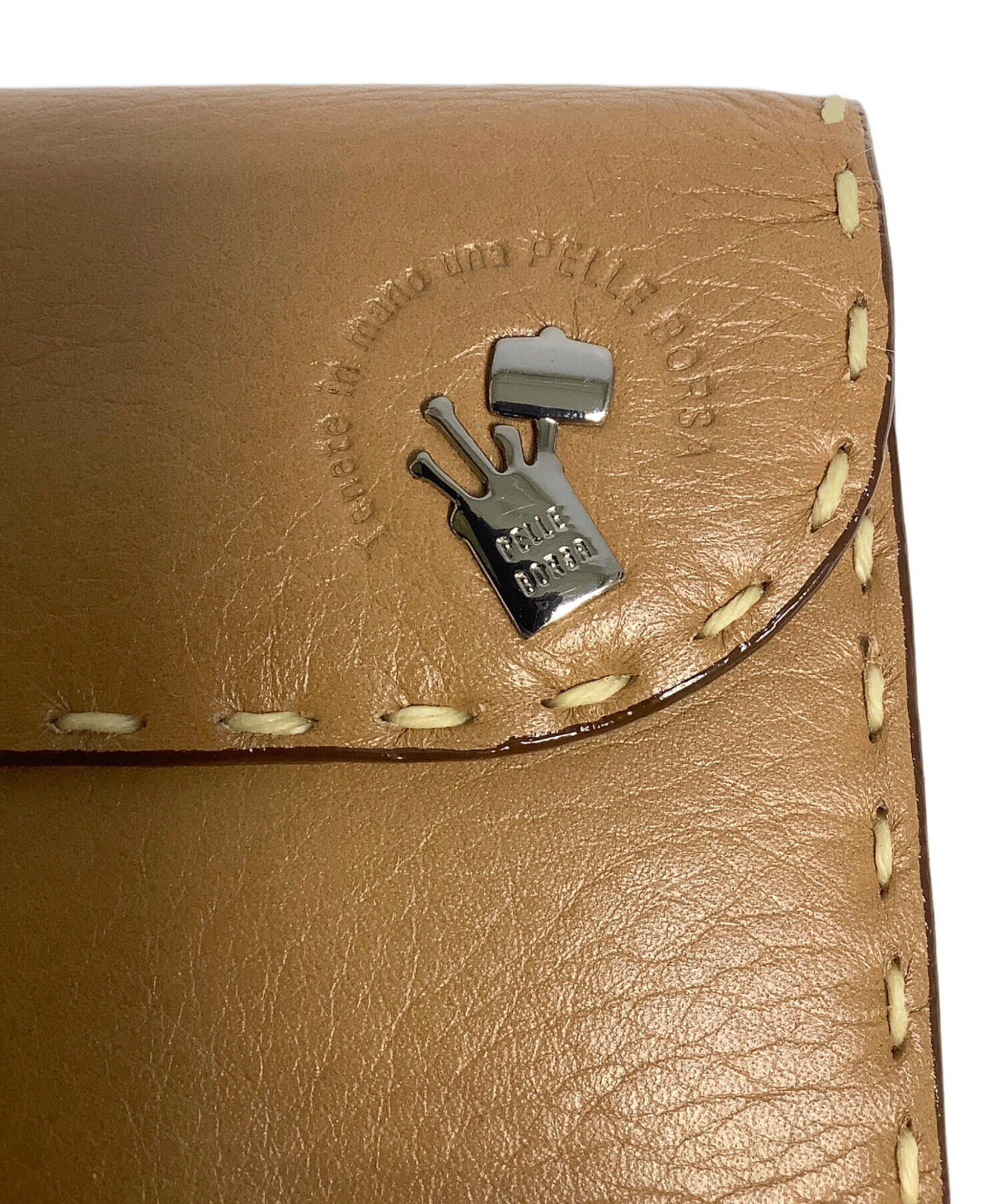 ▲ PELLE BORSA ペレボルサ　コンパクトウォレット　中古美品 中古・古着通販】PELLE BORSA (ペレボルサ) 2つ折り財布｜ブランド