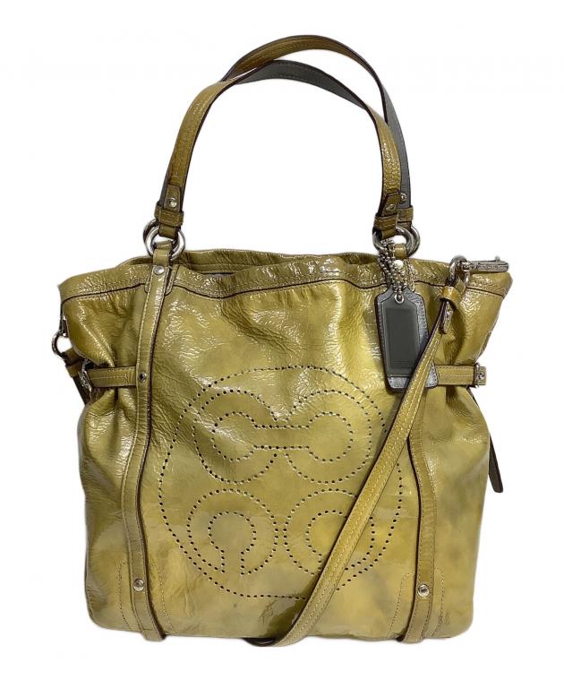 中古・古着通販】COACH (コーチ) 2WAYバッグ イエロー｜ブランド・古着