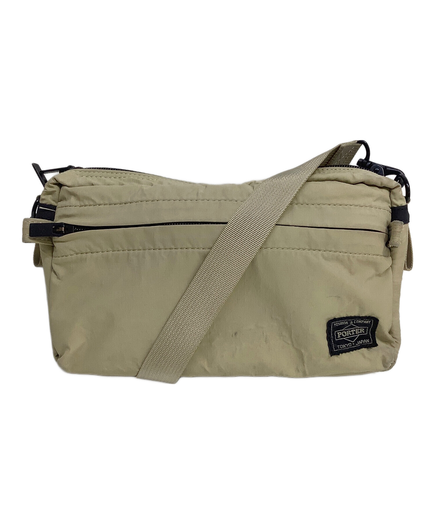 【新品未使用】  ショルダーバッグ ベージュ TH柄 中古・古着通販】PORTER (ポーター) ショルダーバッグ ベージュ