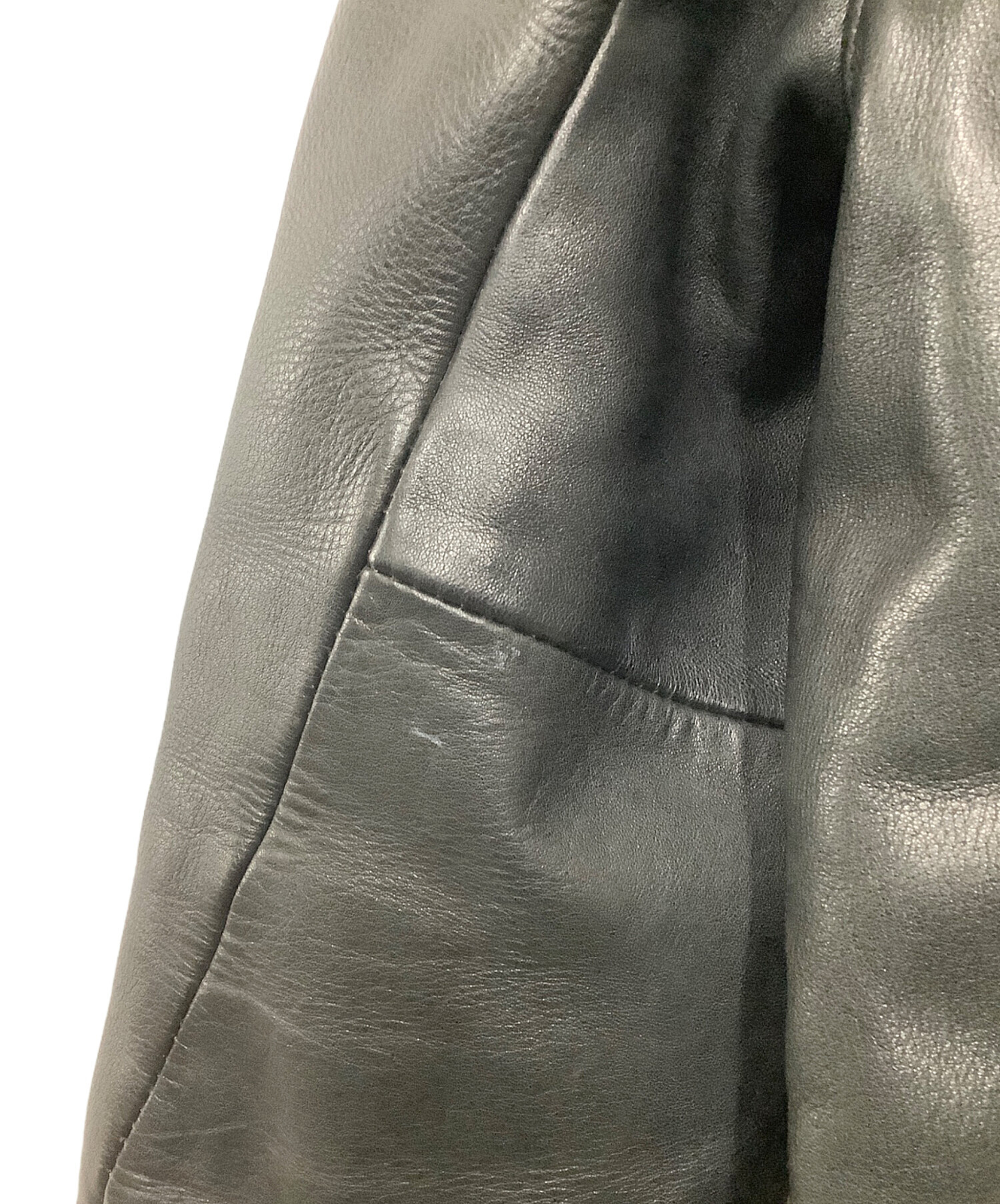 中古・古着通販】MACEES (マーシーズ) レザージャケット ブラック 