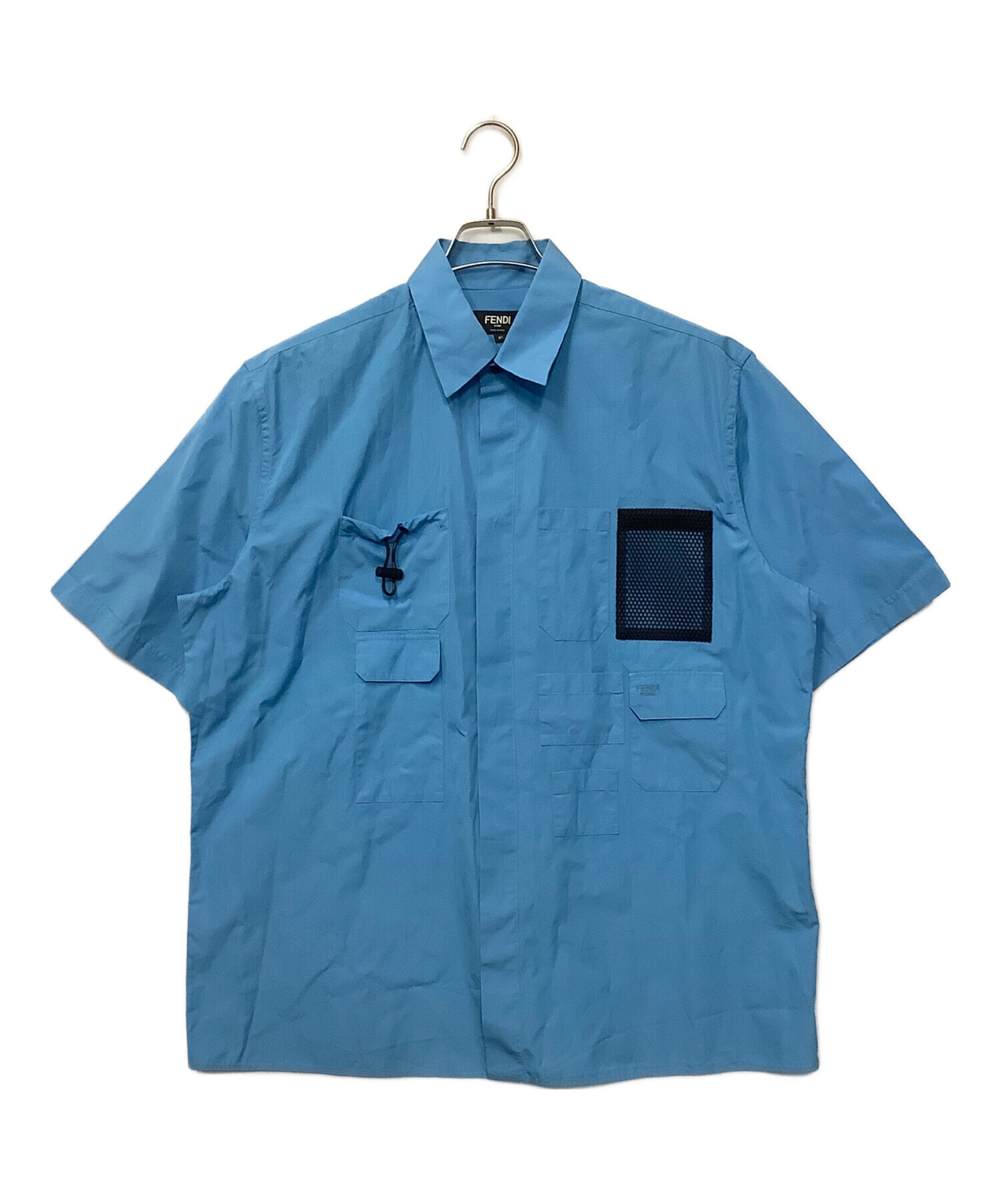 中古・古着通販】FENDI (フェンディ) 半袖シャツ ブルー サイズ:41