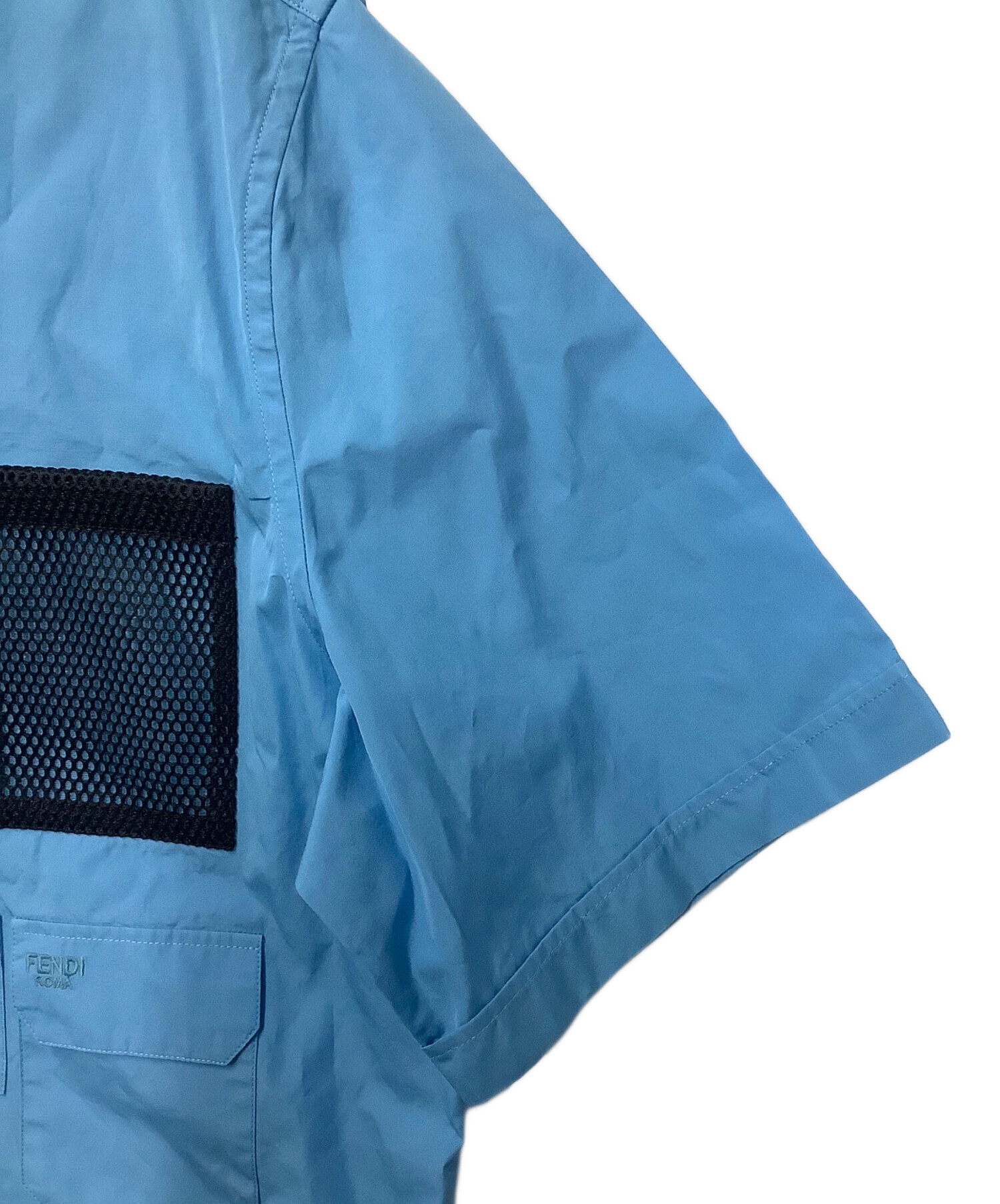 中古・古着通販】FENDI (フェンディ) 半袖シャツ ブルー サイズ:41