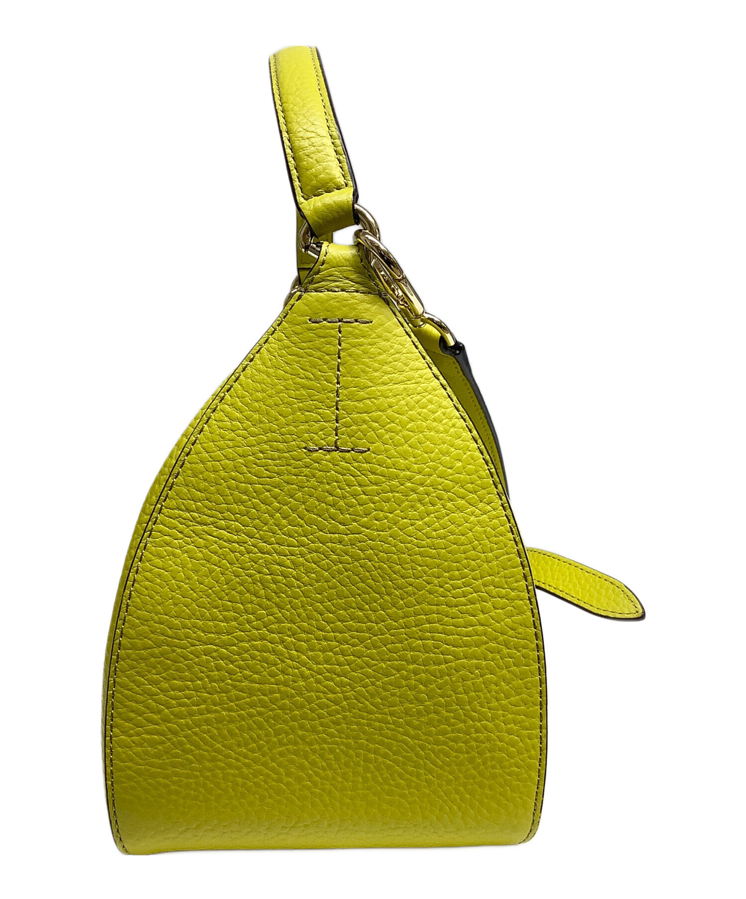 ［未使用品、袋付き］FURLA イエロー ハンドバッグ 中古・古着通販】FURLA (フルラ) ハンドバッグ イエロー｜ブランド