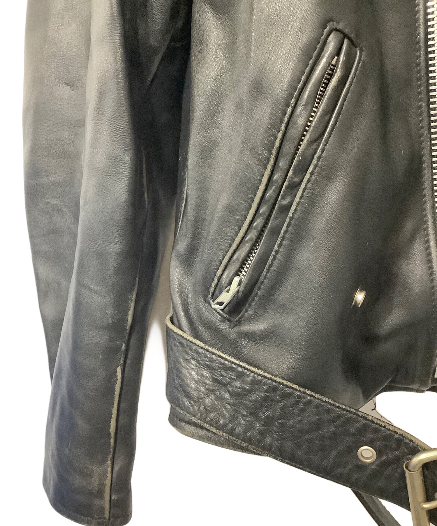 中古・古着通販】reed (リード) ライダースジャケット ブラック サイズ