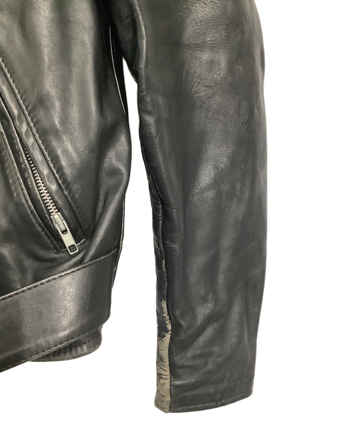 中古・古着通販】reed (リード) ライダースジャケット ブラック サイズ