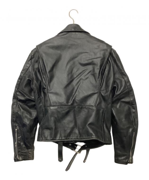 Reed Sportswear 本革 シングルライダースジャケット ブラック 80～90s Reed sportswear leather blouson | 古着屋 grin days memory