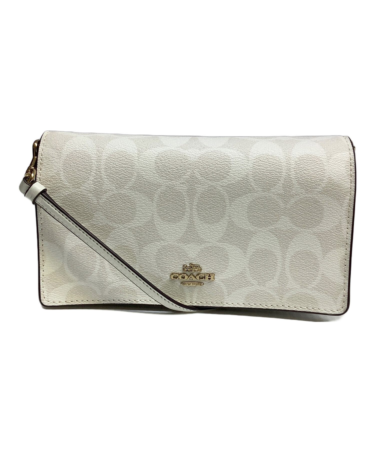 中古・古着通販】COACH (コーチ) ショルダーポーチ ホワイト｜ブランド 