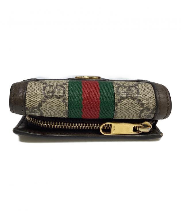 中古・古着通販】GUCCI (グッチ) 3つ折り財布 ブラウン｜ブランド