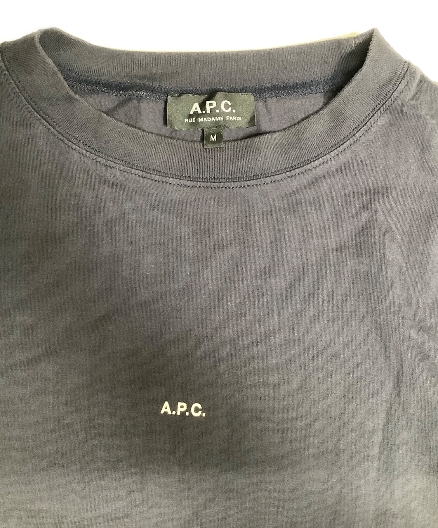 中古・古着通販】A.P.C. (アーペーセー) 半袖カットソー ネイビー 