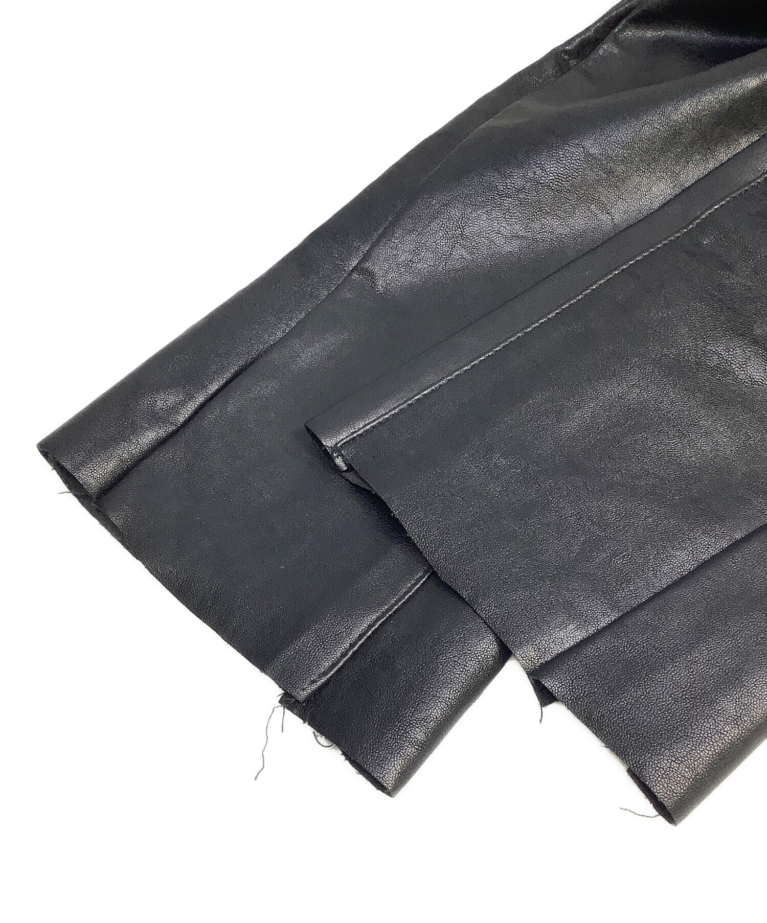 中古・古着通販】MNML (ミニマル) フェイクレザーパンツ ブラック