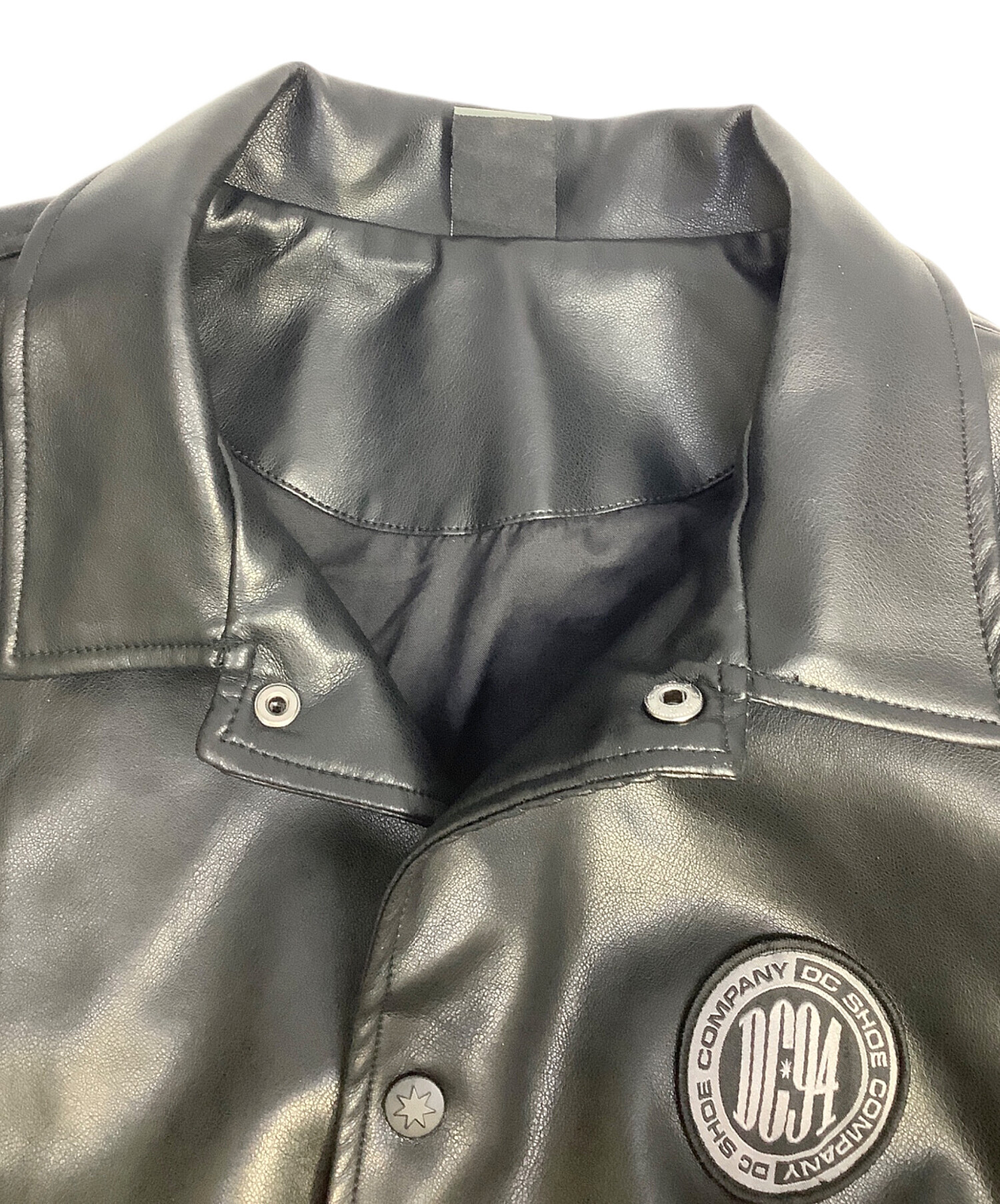 中古・古着通販】DC (ディーシー) フェイクレザージャケット ブラック