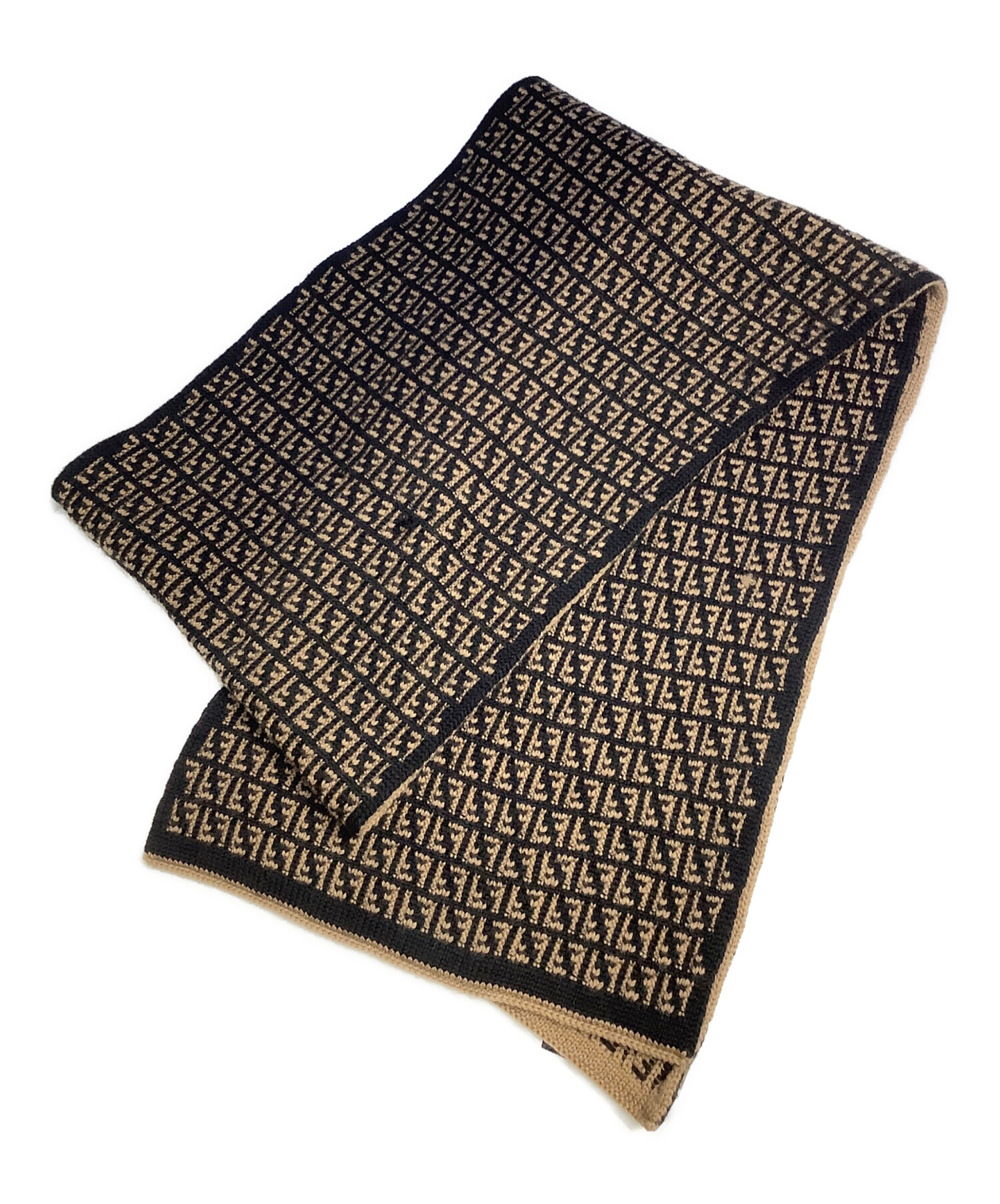 中古・古着通販】FENDI (フェンディ) マフラー ブラウン×ブラック