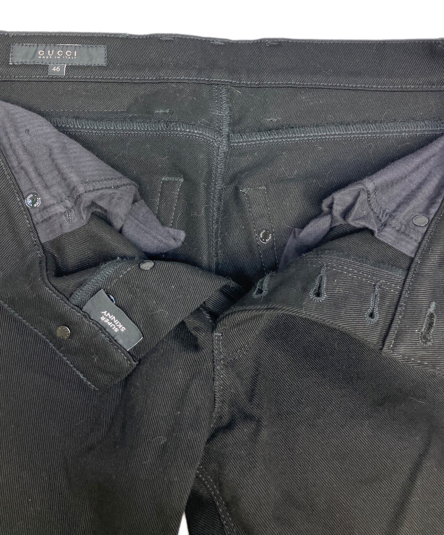 中古・古着通販】GUCCI (グッチ) ストレートパンツ ブラック サイズ:46