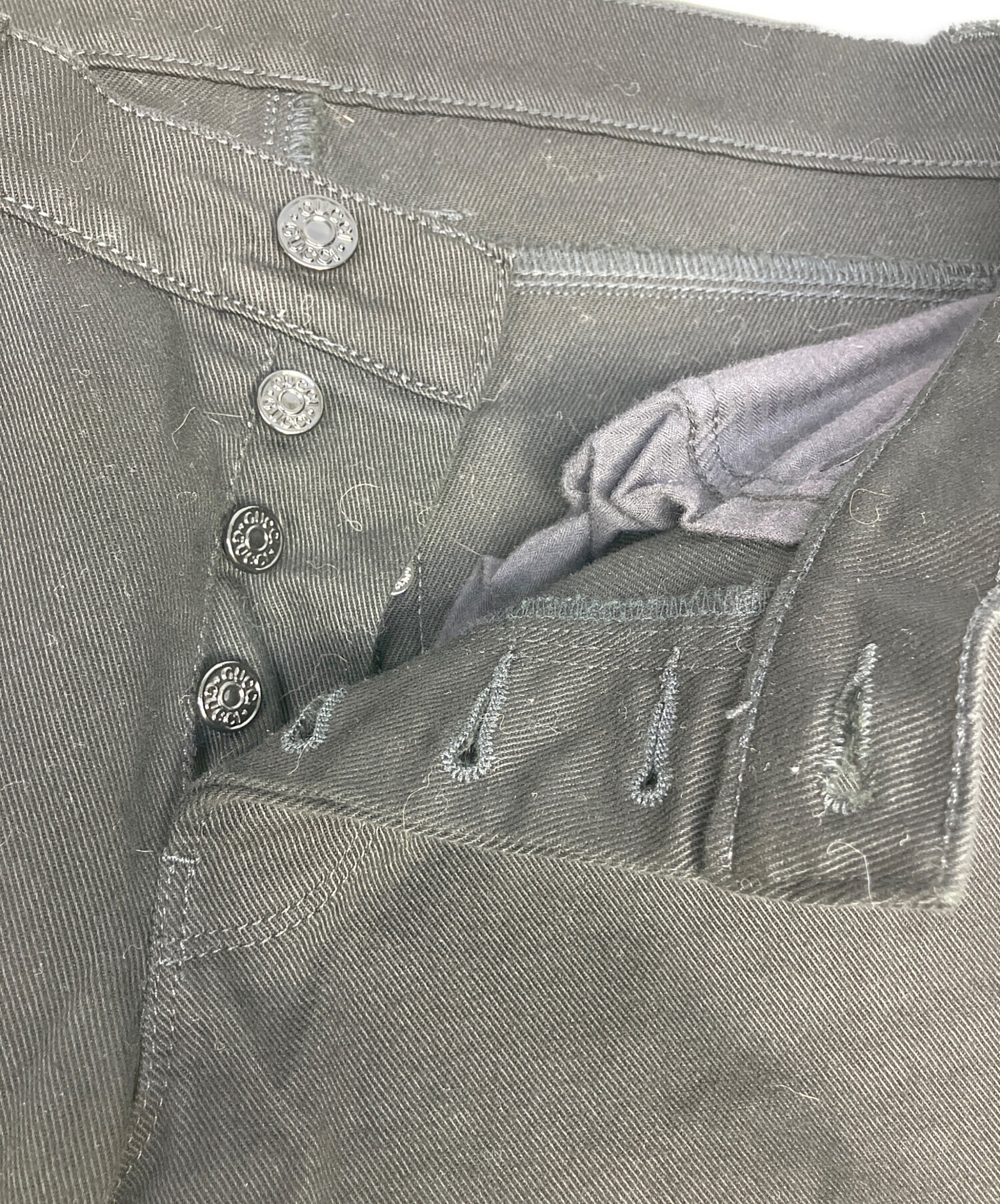 中古・古着通販】GUCCI (グッチ) ストレートパンツ ブラック サイズ:46 