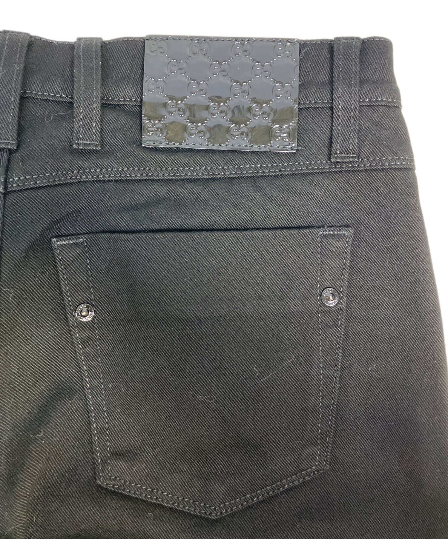 中古・古着通販】GUCCI (グッチ) ストレートパンツ ブラック サイズ:46