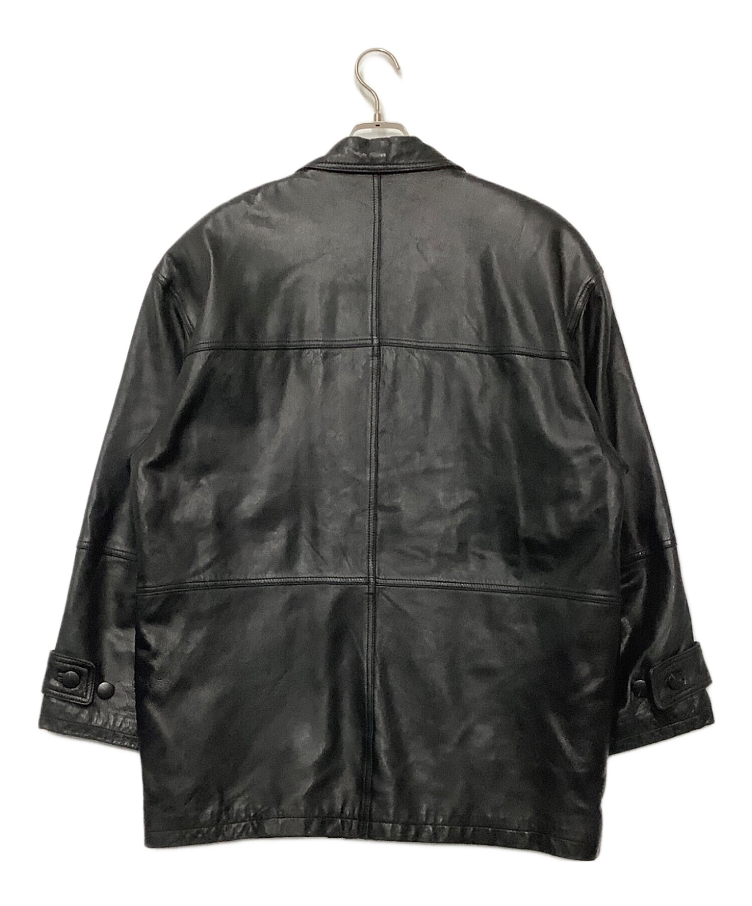 中古・古着通販】Bechelli (-) ラムレザージャケット ブラック サイズ