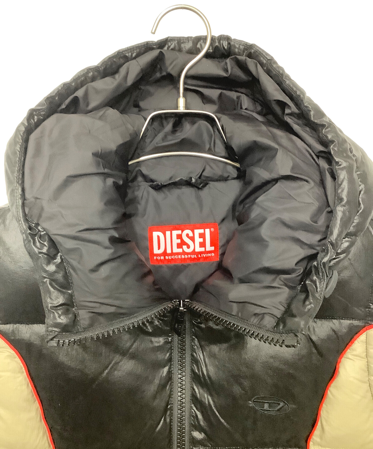 中古・古着通販】DIESEL (ディーゼル) ナイロンベスト ブラック サイズ 