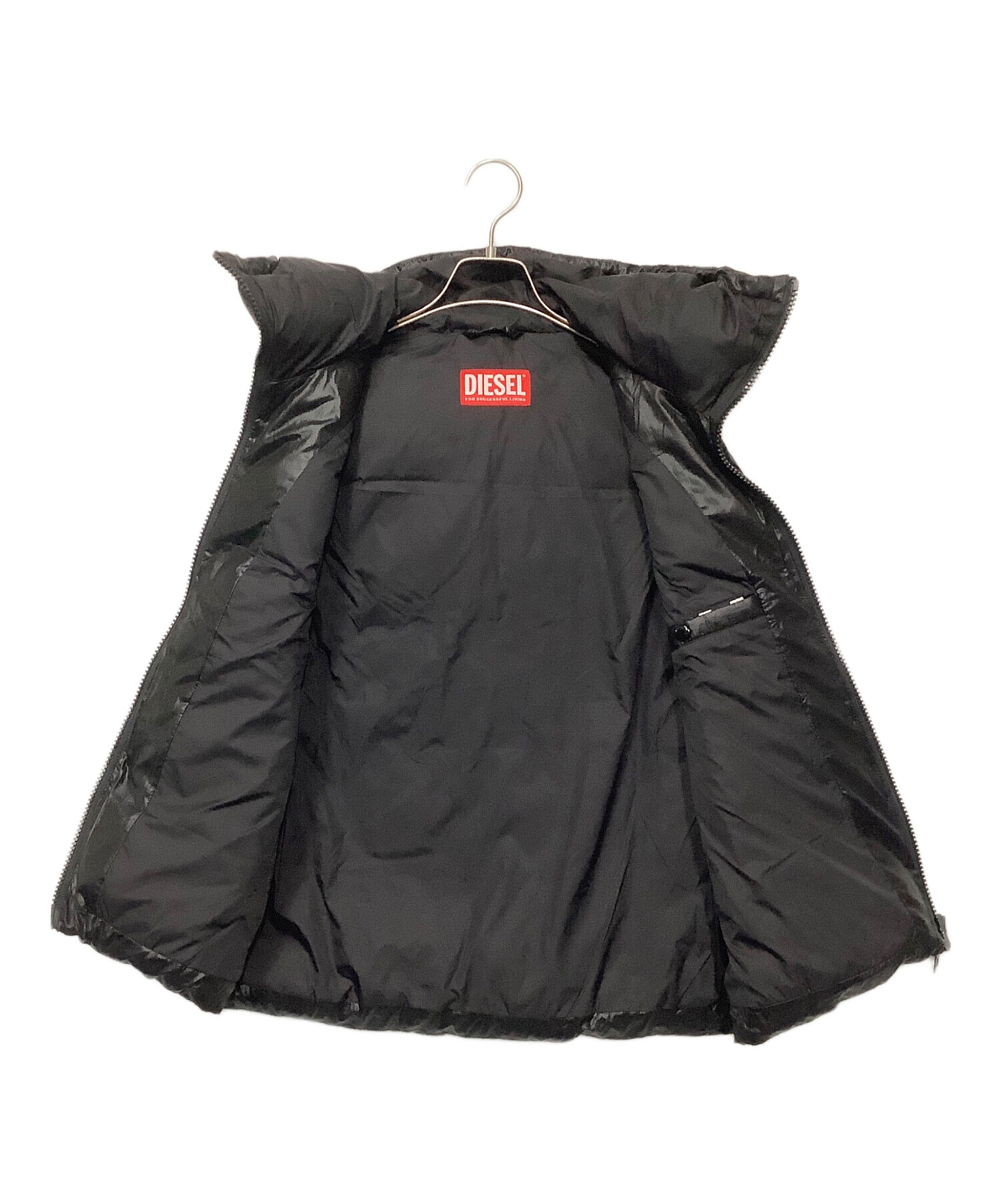 中古・古着通販】DIESEL (ディーゼル) ナイロンベスト ブラック サイズ 