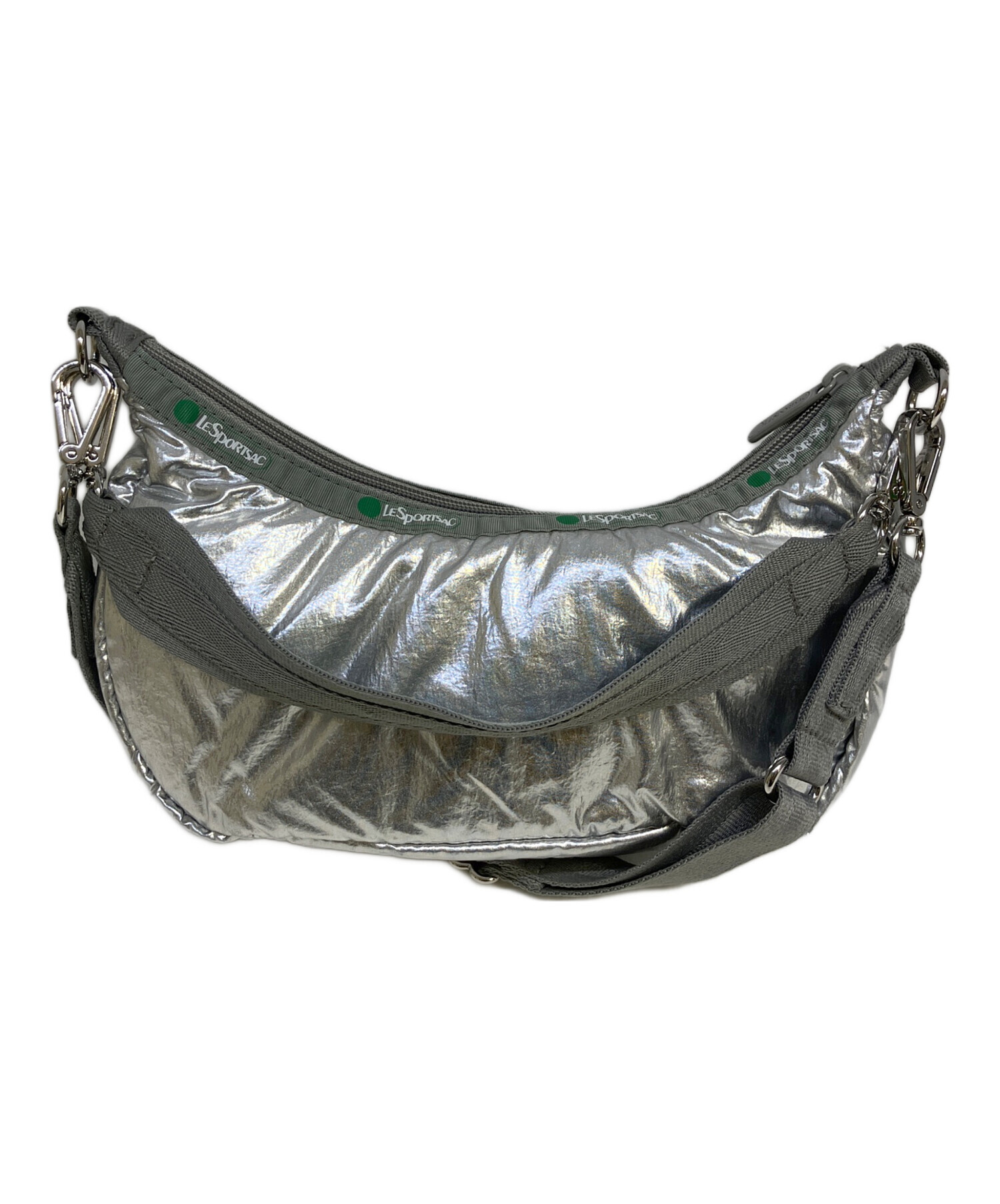 【中古】LeSportsac　レスポートサック　ショルダーバッグ　 FREE グレー レディース　ホワイト　ななめ掛けバッグ＿s13＿s-0354-r13 DELUXE EVERYDAY BAG｜ショルダーバッグ/斜め掛け｜バッグ
