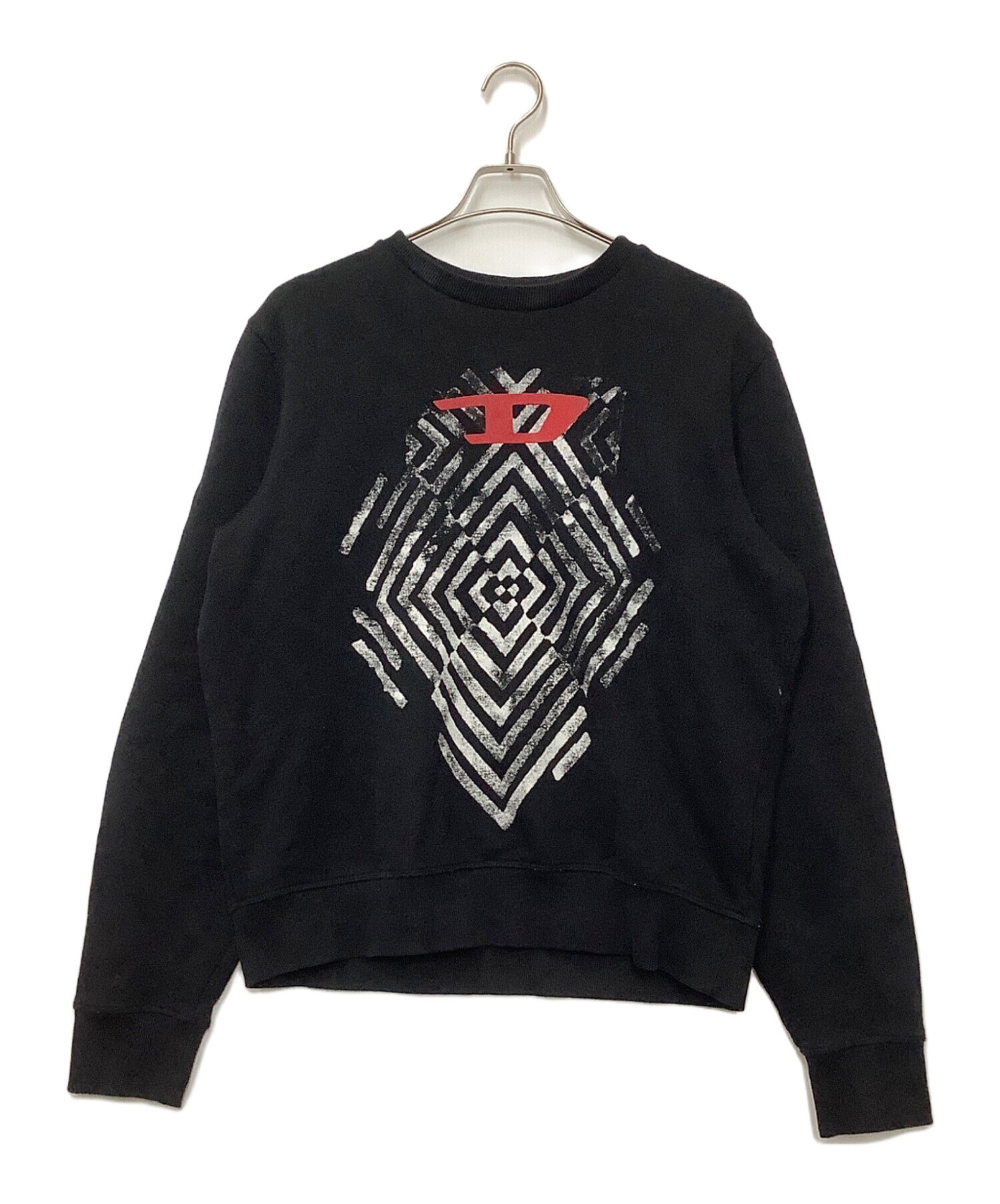 中古・古着通販】DIESEL (ディーゼル) ロゴスウェット ブラック サイズ 