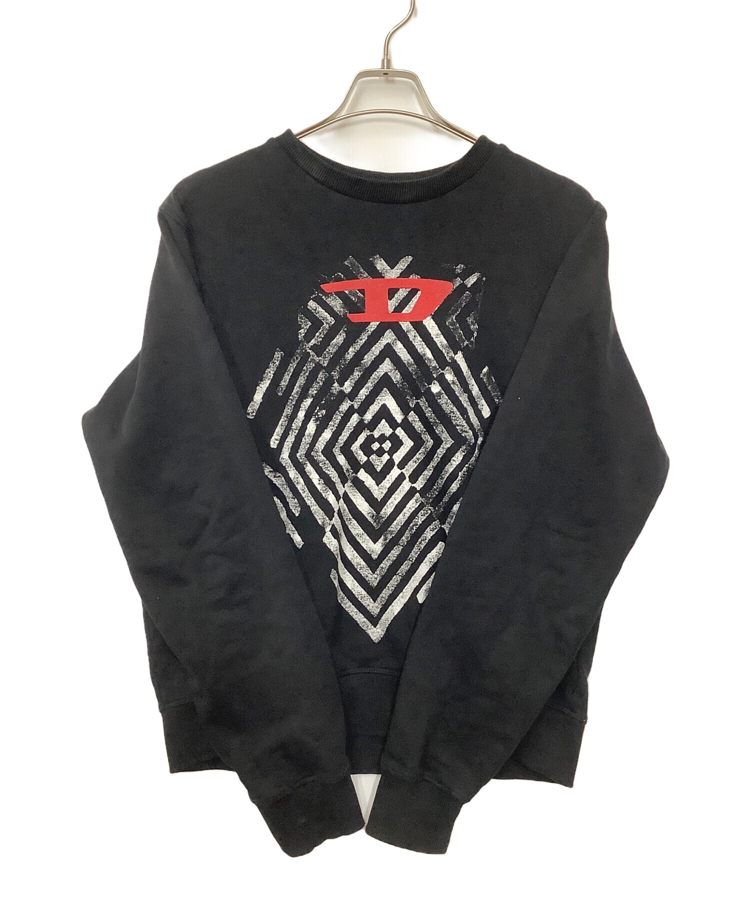 中古・古着通販】DIESEL (ディーゼル) ロゴスウェット ブラック サイズ 