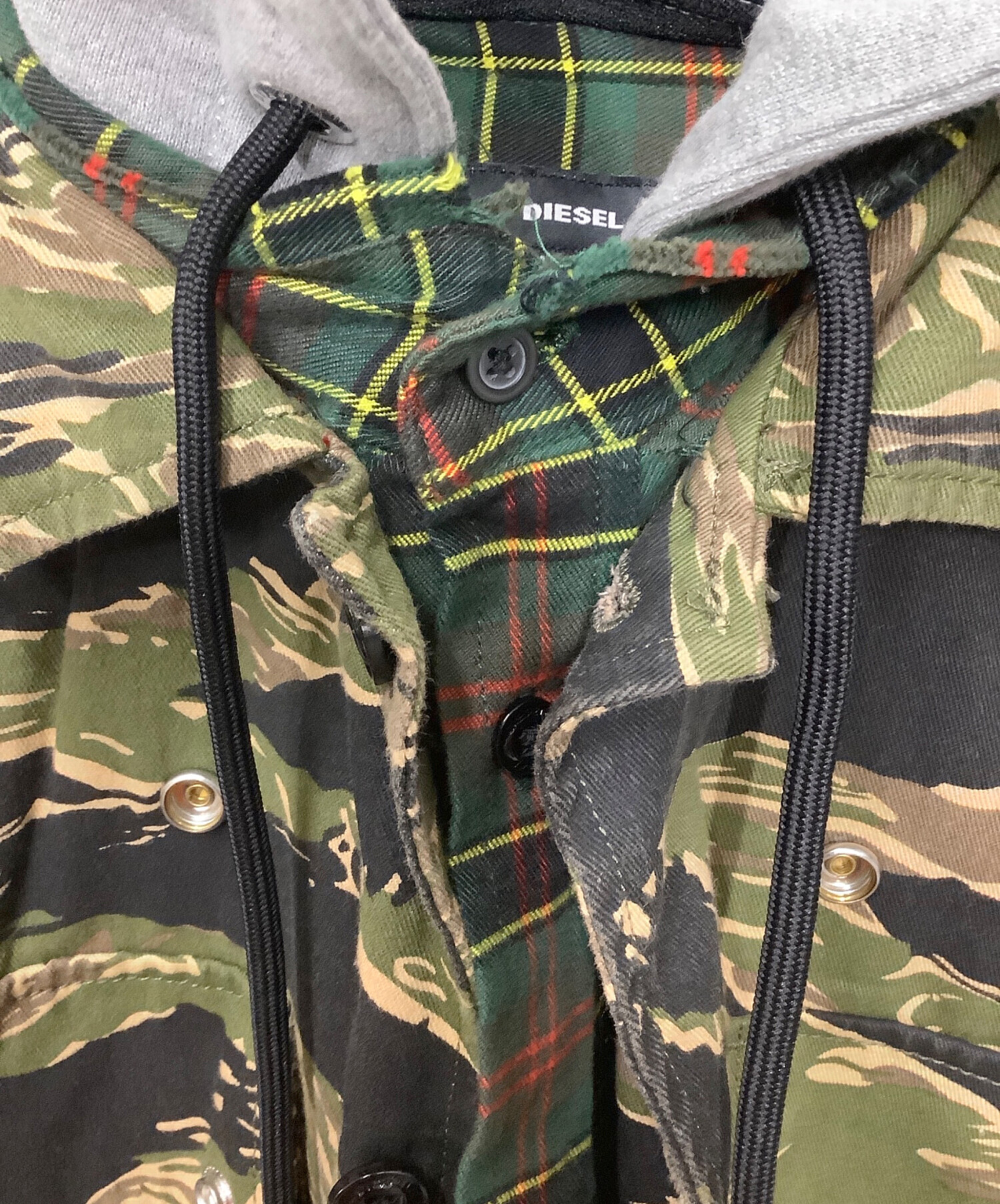 中古・古着通販】DIESEL (ディーゼル) ミリタリージャケット カーキ