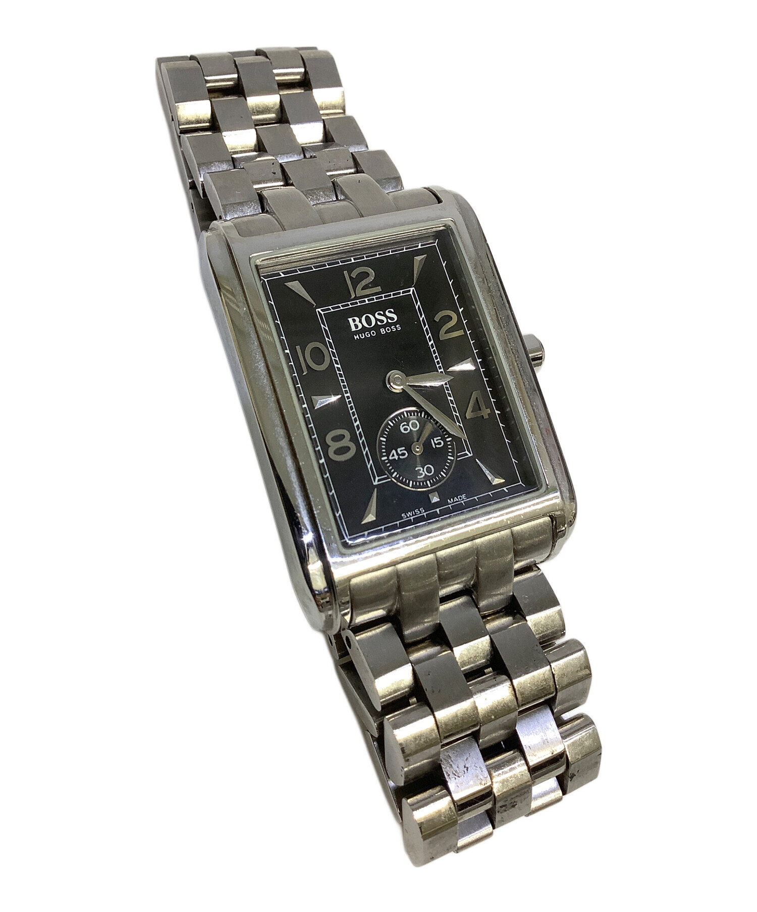 美品 ヴィンテージ HUGO BOSS メトロポリス メンズ 純正ブレス 中古・古着通販】HUGO BOSS (ヒューゴ ボス) 腕時計 ブラック×シルバー