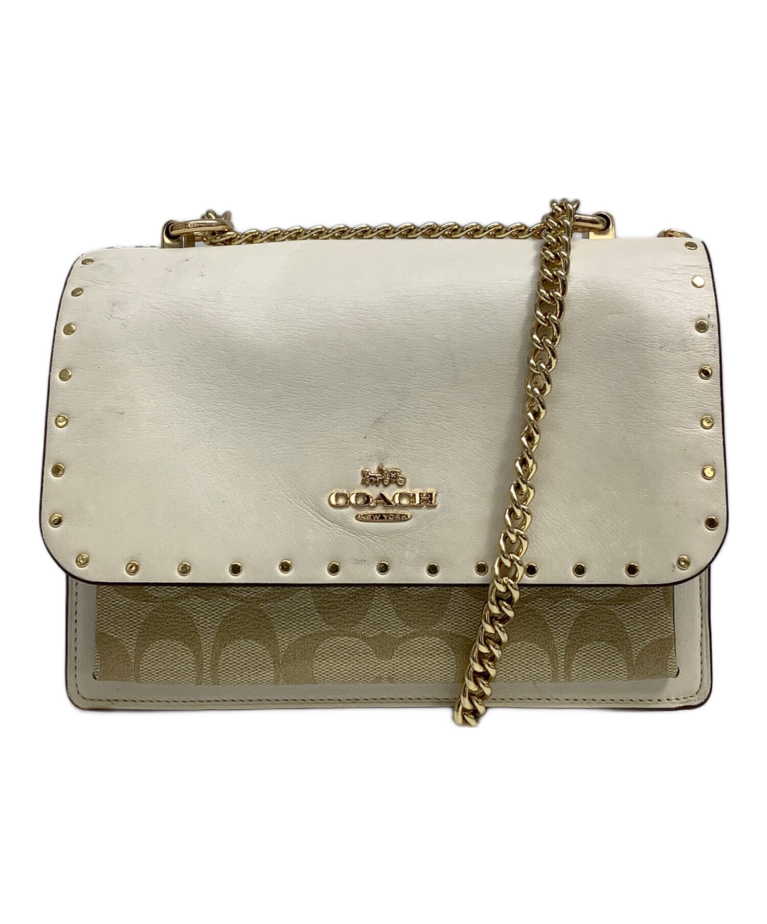 中古・古着通販】COACH (コーチ) チェーンショルダーバッグ 中古・古着通販】COACH (コーチ) チェーンショルダーバッグ