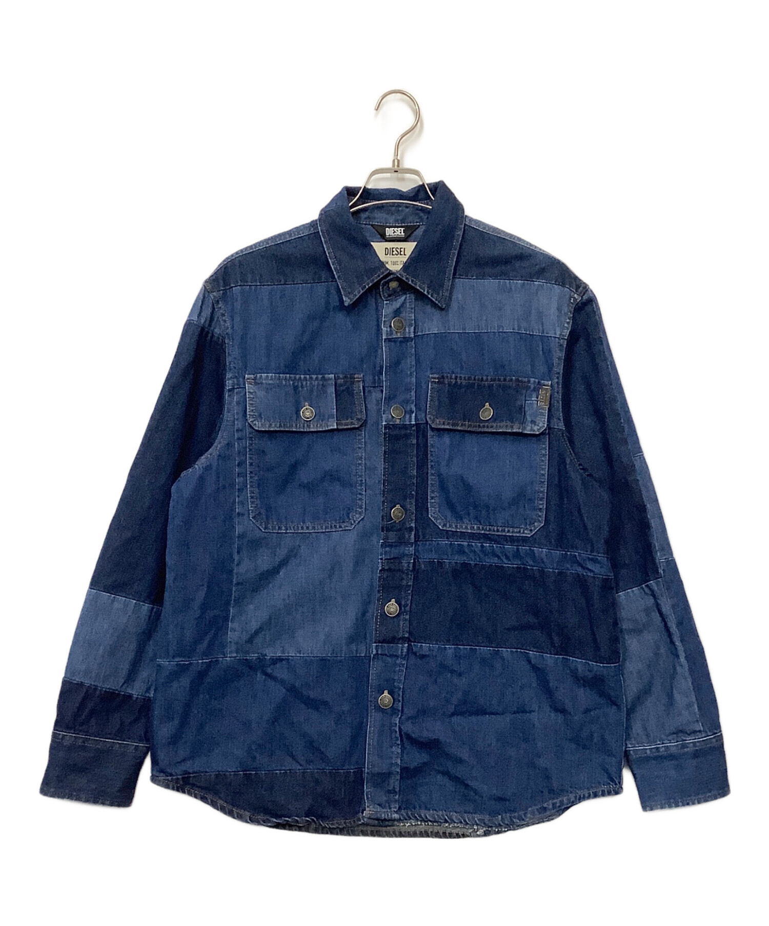 中古・古着通販】DIESEL (ディーゼル) パッチワークデニムジャケット