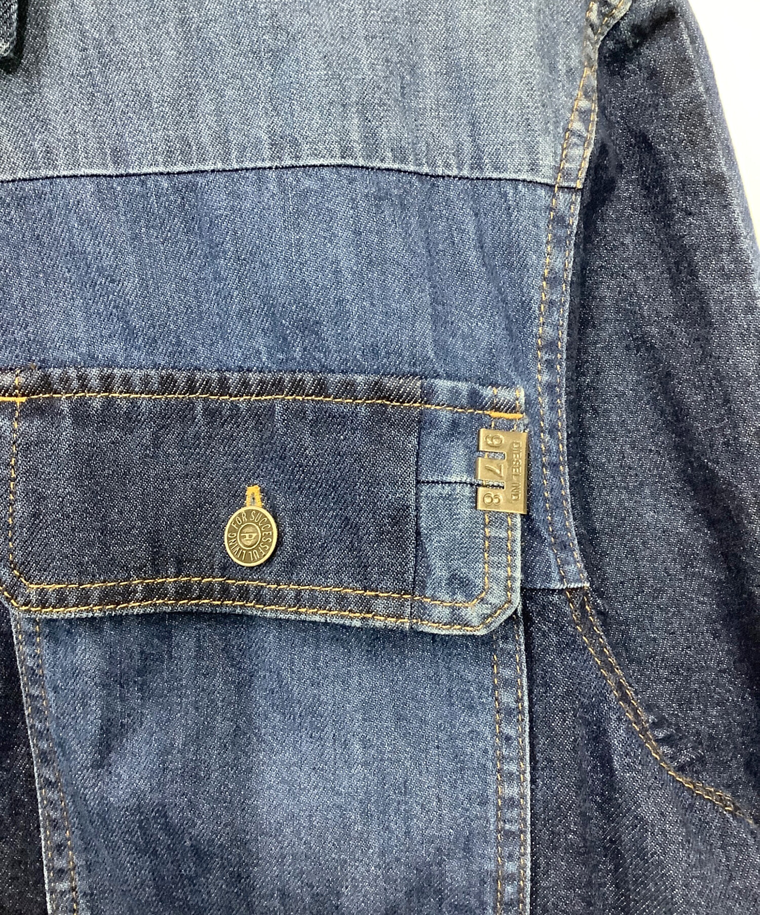 中古・古着通販】DIESEL (ディーゼル) パッチワークデニムジャケット