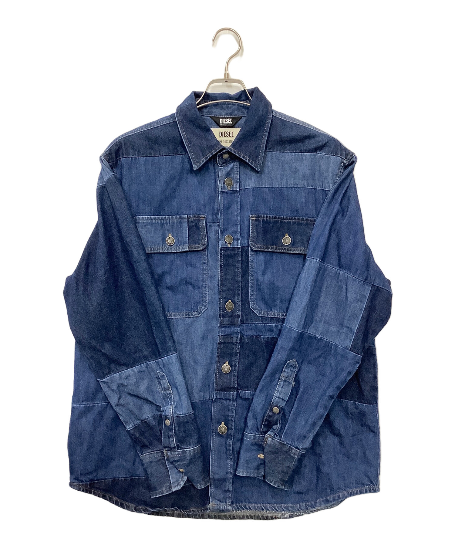 Diesel パッチワークジャケット 中古・古着通販】DIESEL (ディーゼル) パッチワークデニムジャケット