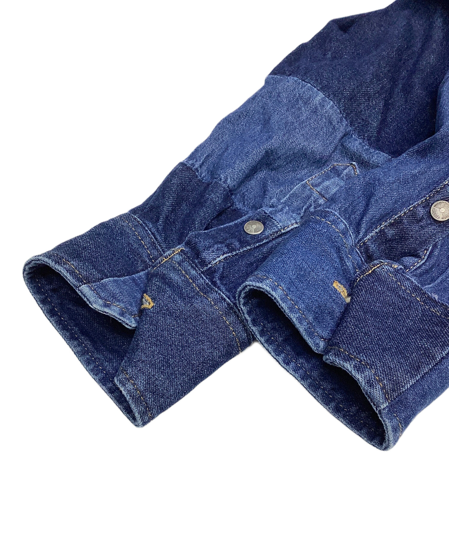 ★美品★ DIESEL ディーゼル メンズ デニムジャケット パッチワーク加工 中古・古着通販】DIESEL (ディーゼル) パッチワークデニムジャケット
