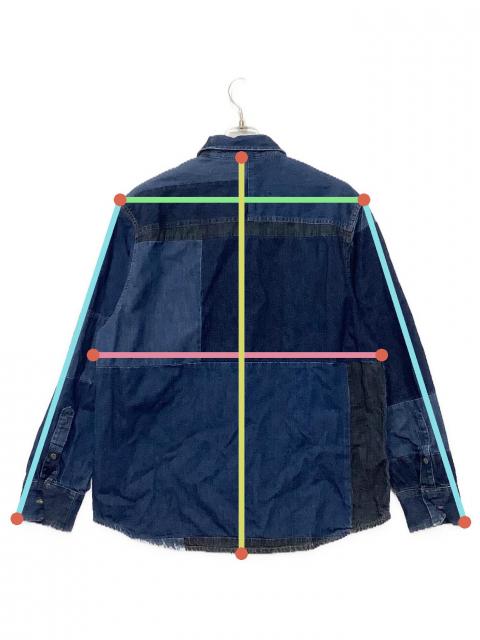 中古・古着通販】DIESEL (ディーゼル) パッチワークデニムジャケット