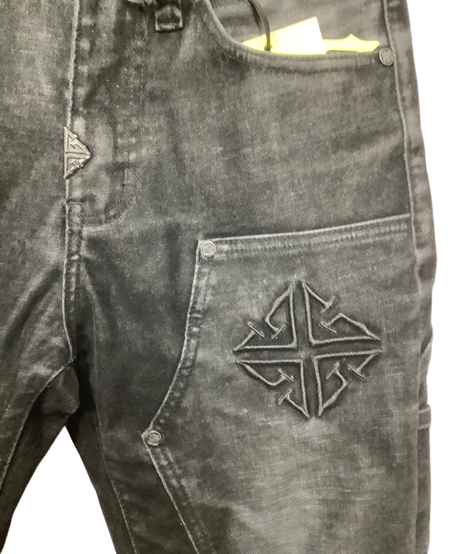 中古・古着通販】GUAPI (グアピ) スキニーデニムパンツ ブラック