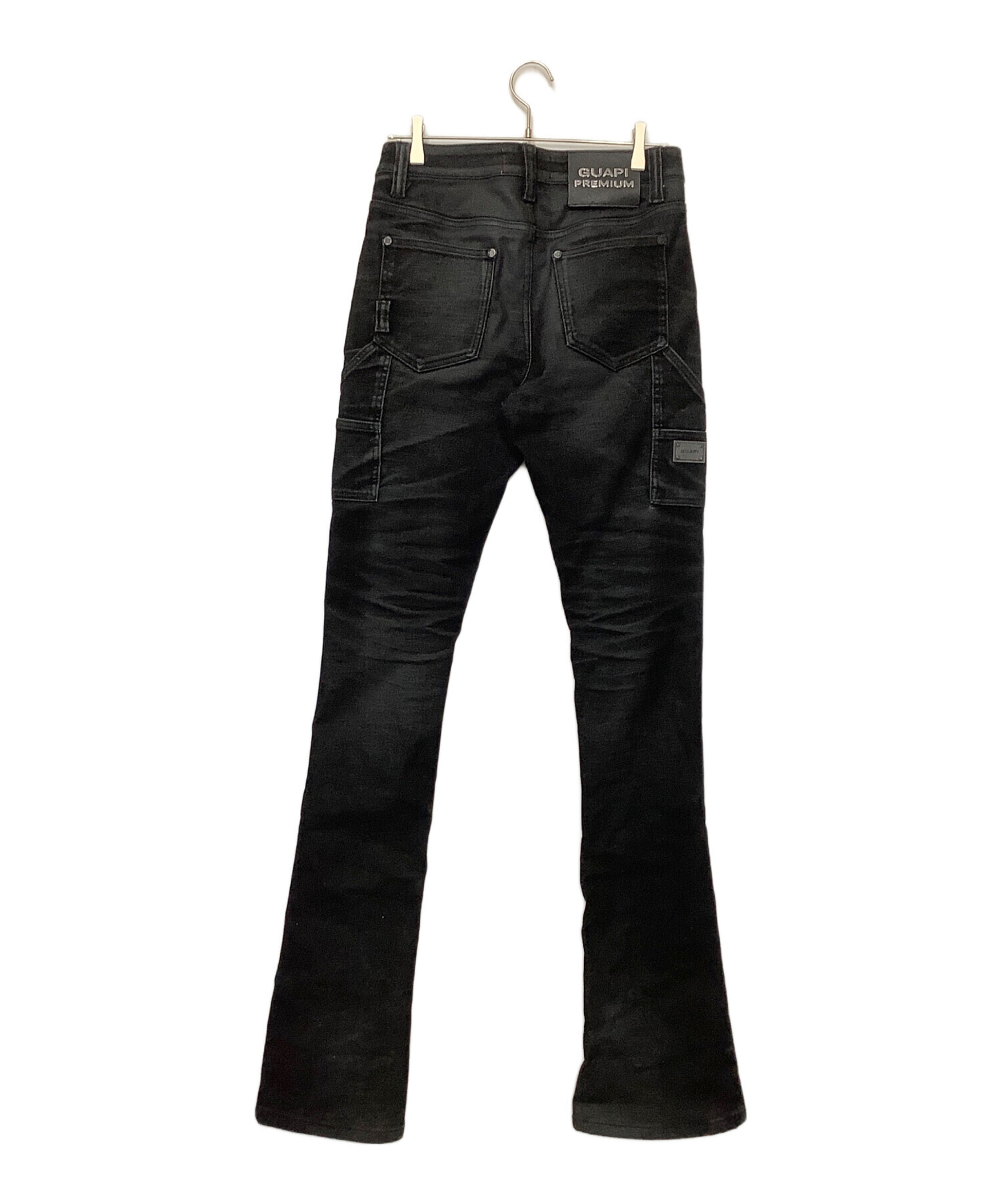 GUAPI ブラック スキニージーンズ 28 中古・古着通販】GUAPI (グアピ) スキニーデニムパンツ ブラック