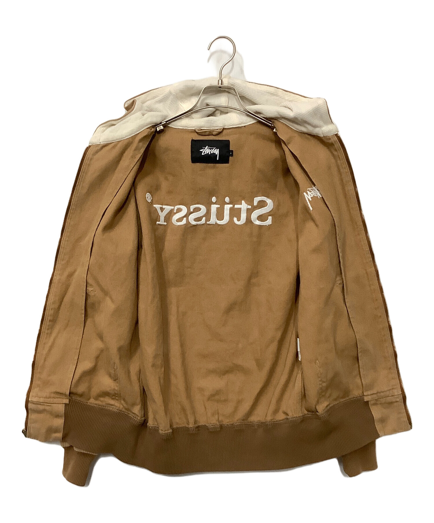 Stussy コーデュロイジャケット ベージュ ブラウン Mサイズ 美品 STUSSY - STUSSY コーデュロイ ジャケット ジップ シャツ 新品 L 海外