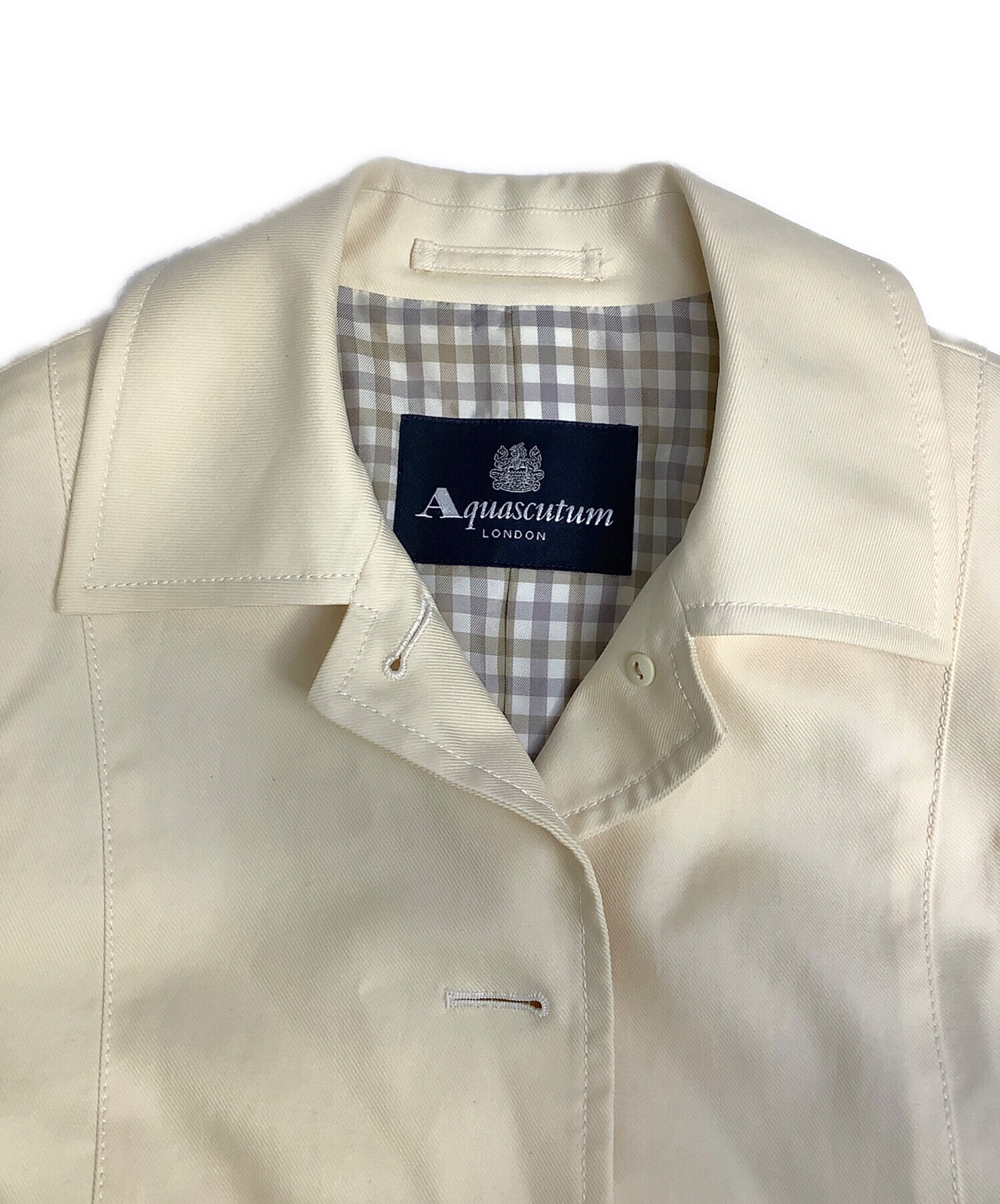 AQUASCUTUM アクアスキュータム ブラウス S 白 【古着】【中古】【送料無料】 楽天市場】シャツ レディース（ブランドアクアスキュータム