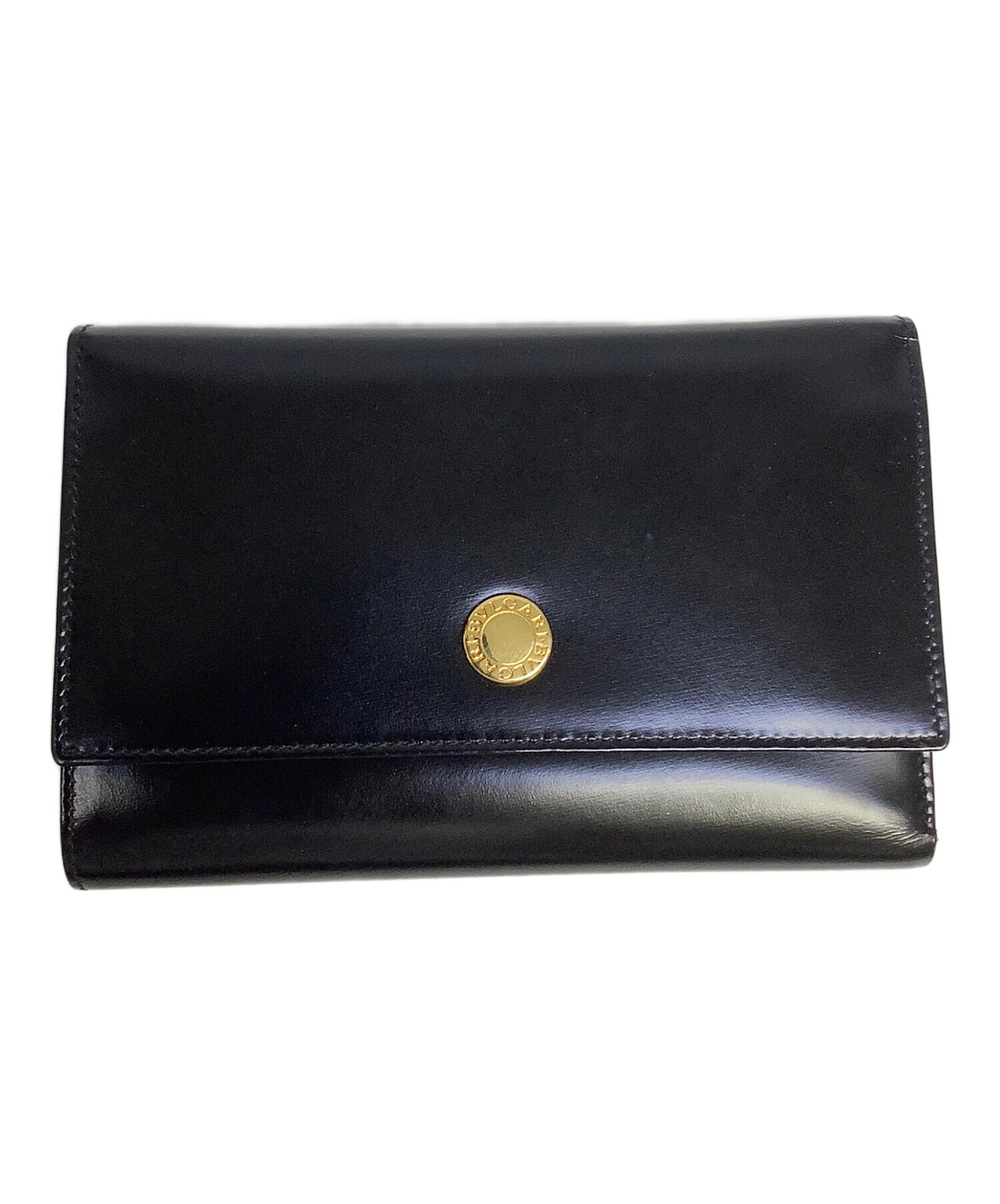 中古・古着通販】BVLGARI (ブルガリ) 3つ折り財布 ブラック｜ブランド 