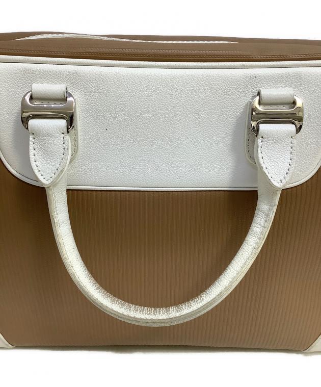 中古・古着通販】BVLGARI (ブルガリ) ハンドバッグ ホワイト×ベージュ 