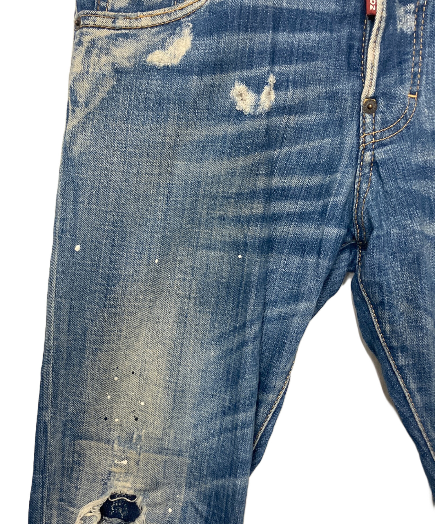 「名作」値段交渉◎ DSQUARED2 デニムパンツ　42 付属品完備 中古・古着通販】DSQUARED2 (ディースクエアード) デニムパンツ ブルー