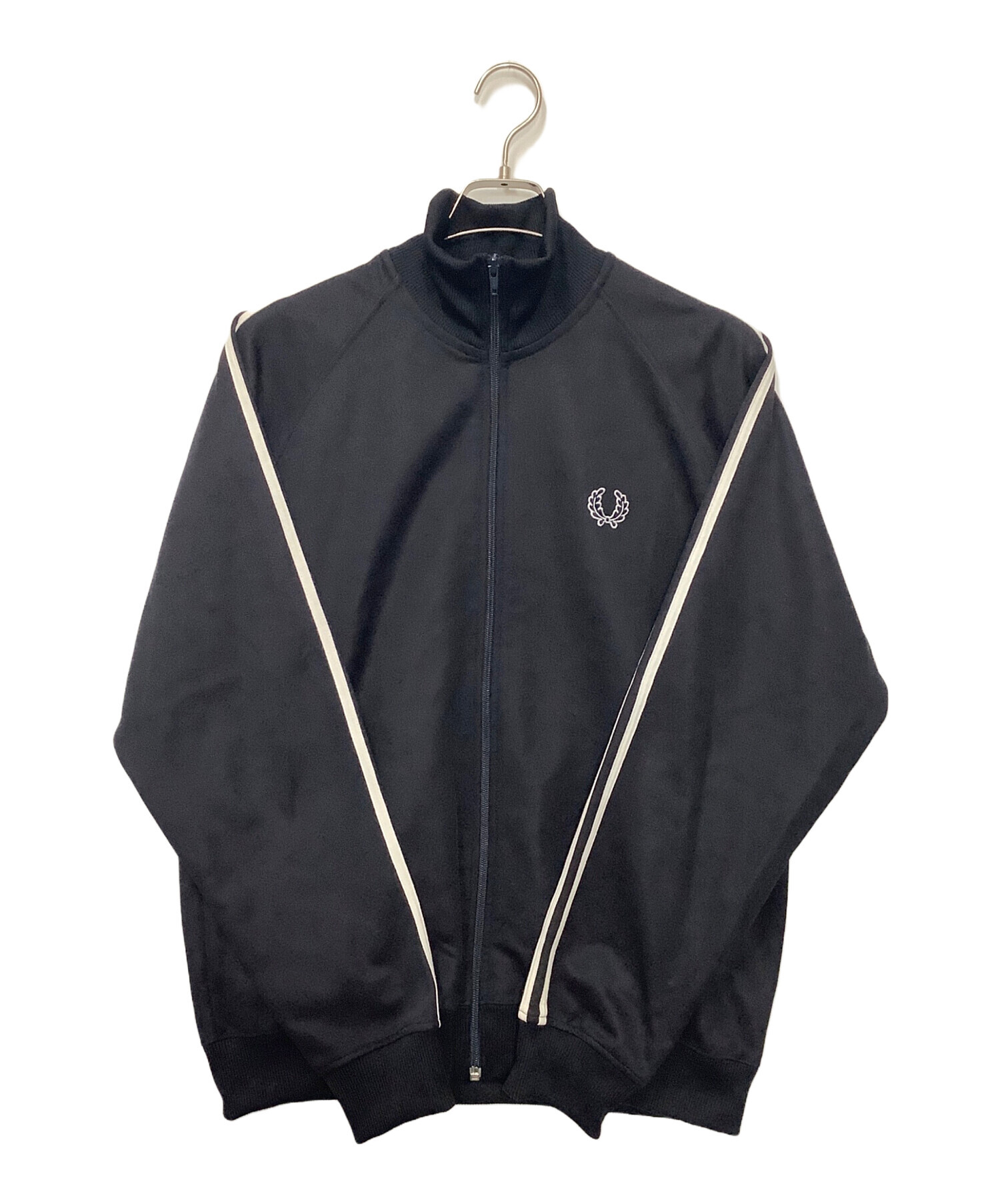FRED PERRY トラックジャケット ブラック　Ｌサイズ 中古・古着通販】FRED PERRY (フレッドペリー) トラックジャケット