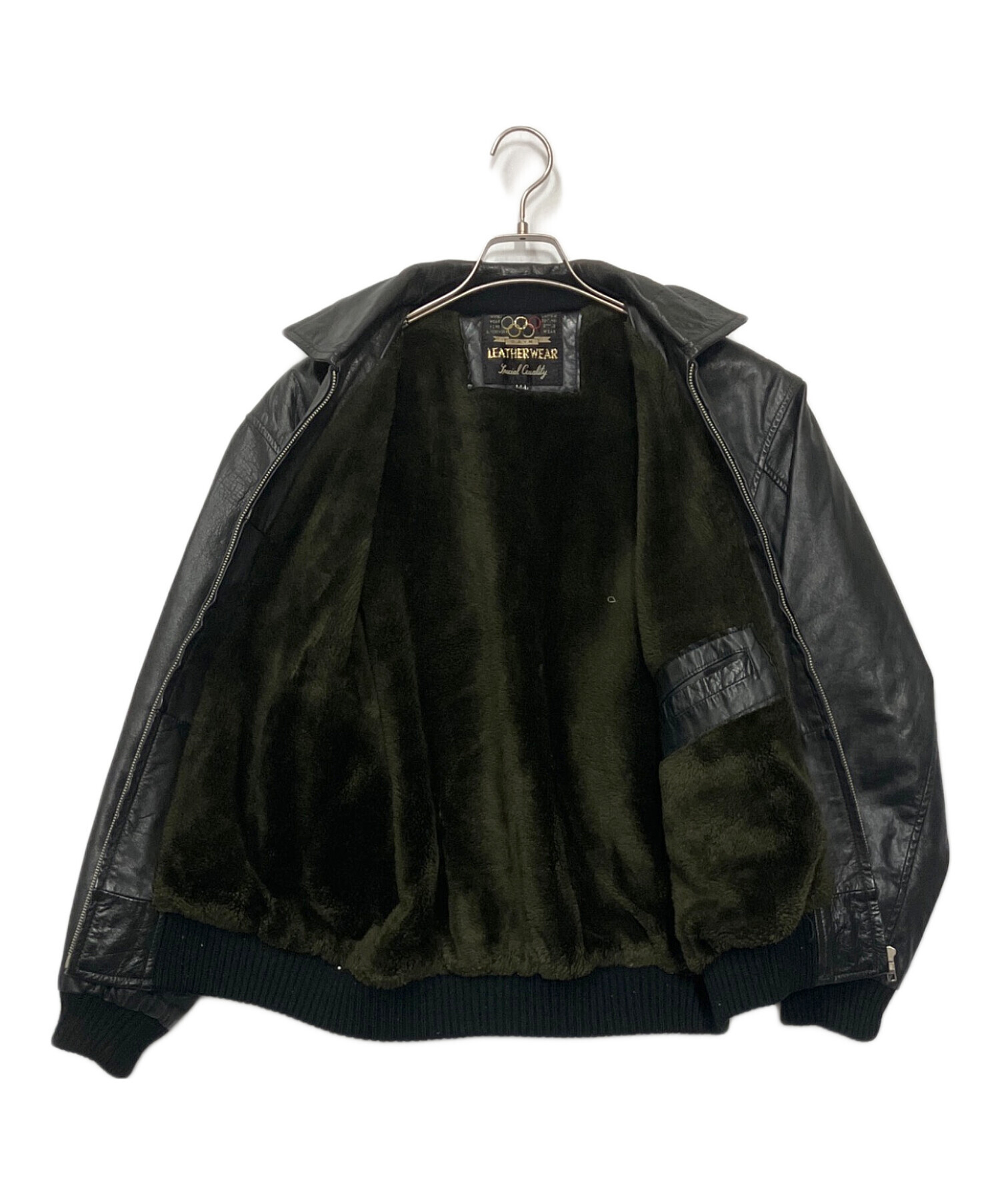 OLYMPIC LEATHER WEAR レザージャケット 牛革100% 大きめ 中古・古着 