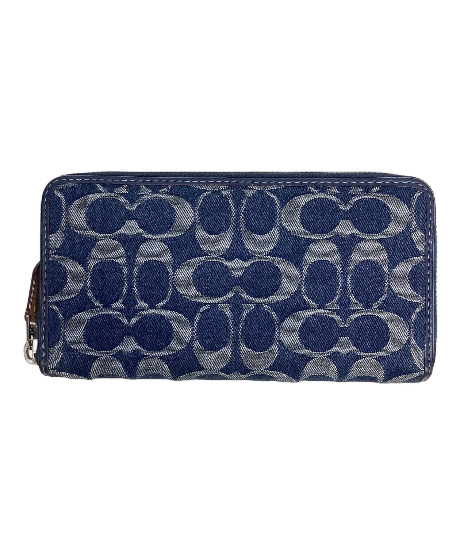 COACH コーチ/ガマ口二つ折り財布/ネイビー/ヴィンテージ/ABランク/18【中古】 COACH - COACH コーチ/ガマ口二つ折り財布/ネイビー/ヴィンテージ/AB