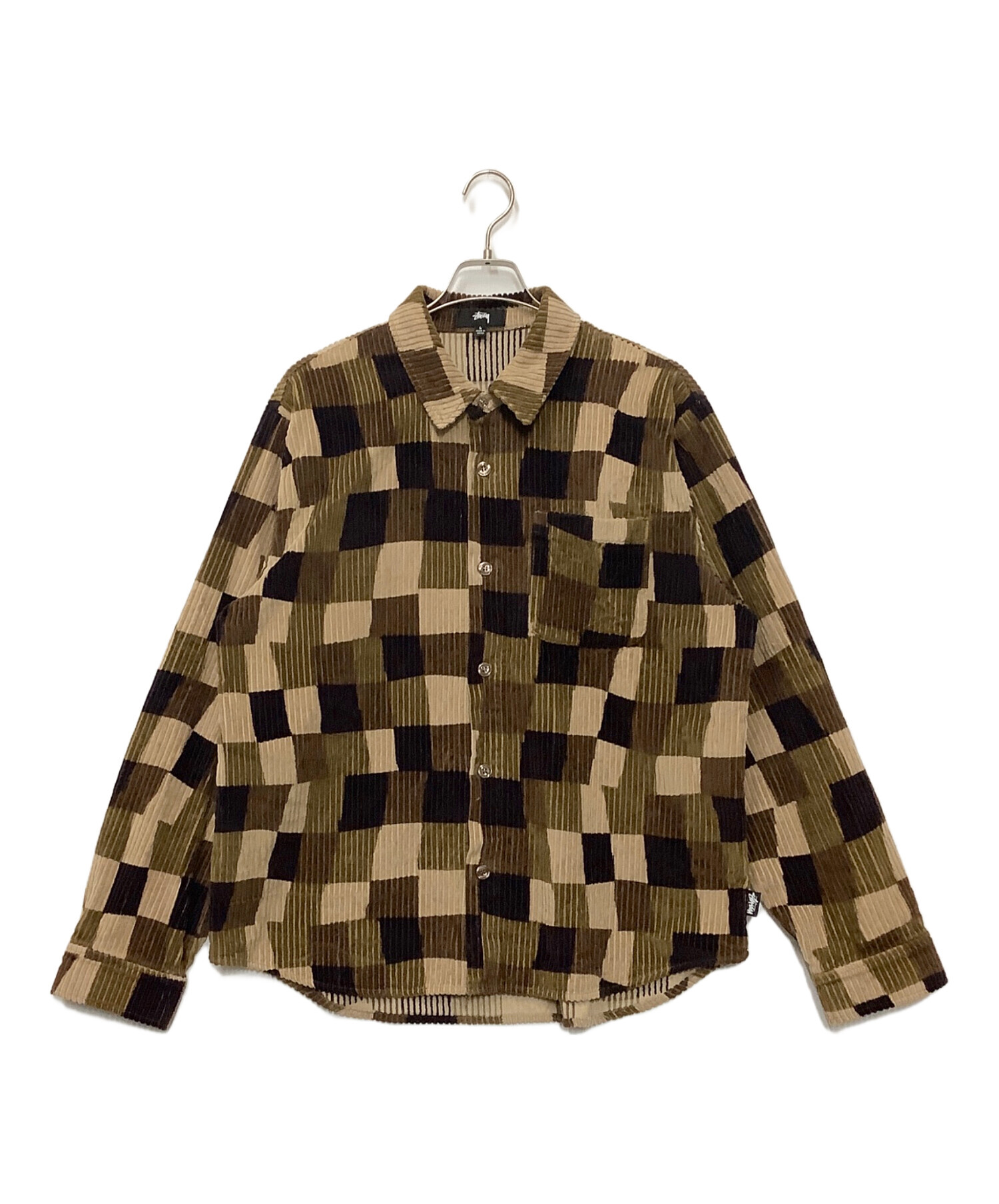 中古・古着通販】stussy (ステューシー) 長袖シャツ ベージュ サイズ:L 中古・古着通販】stussy (ステューシー) 長袖シャツ ベージュ サイズ:L