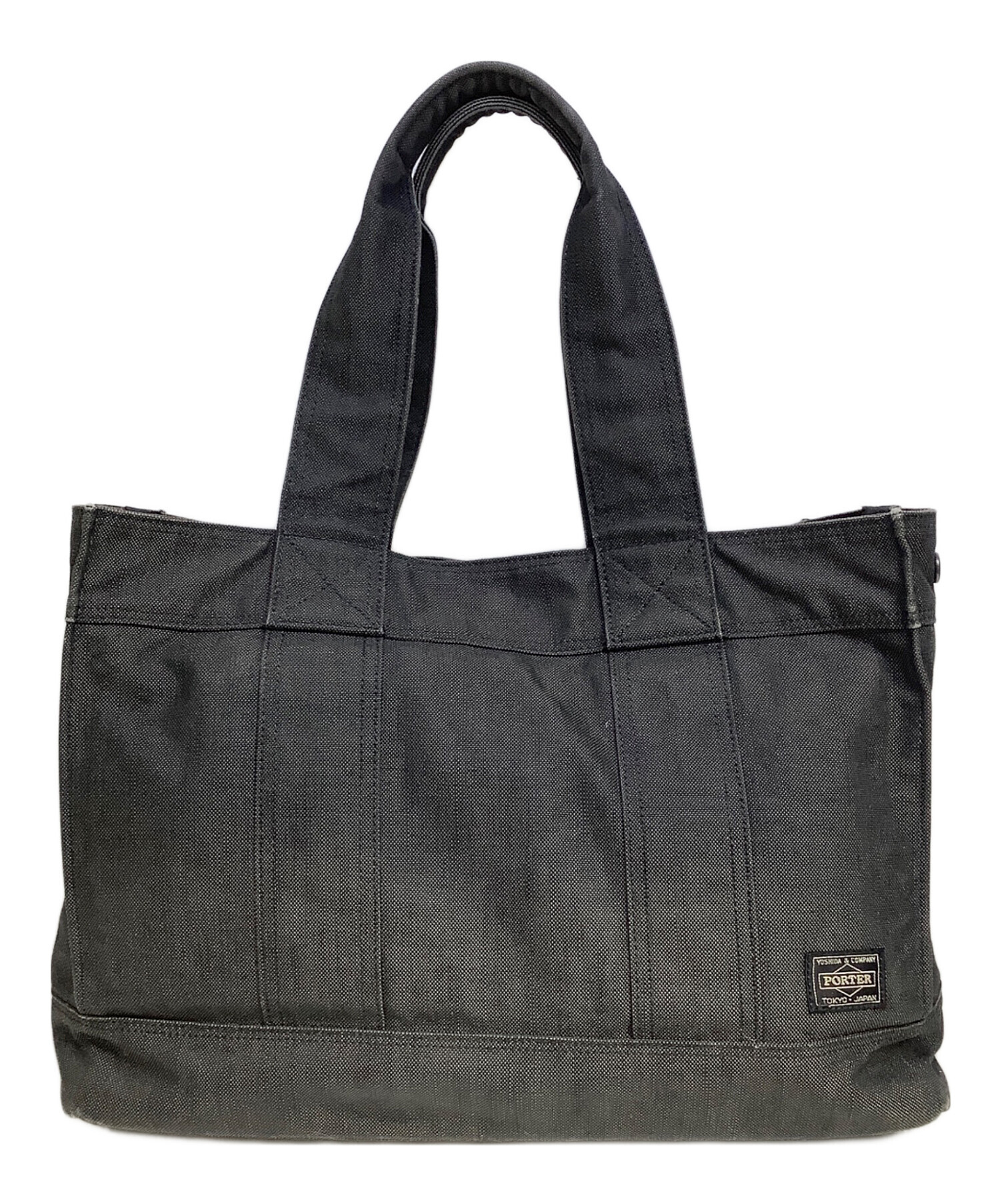 PORTER×NEIGHBORHOOD 中古古着トートバッグ 33×30×10 中古・古着通販】PORTER (ポーター) レザートートバッグ ブラック