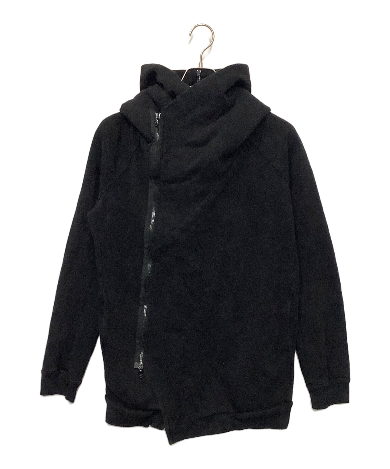 【ユリウスJULIUS ジオメトリックコーティングパーカー　サイズ1】 中古・古着通販】JULIUS (ユリウス) ジオメトリックパーカー ブラック