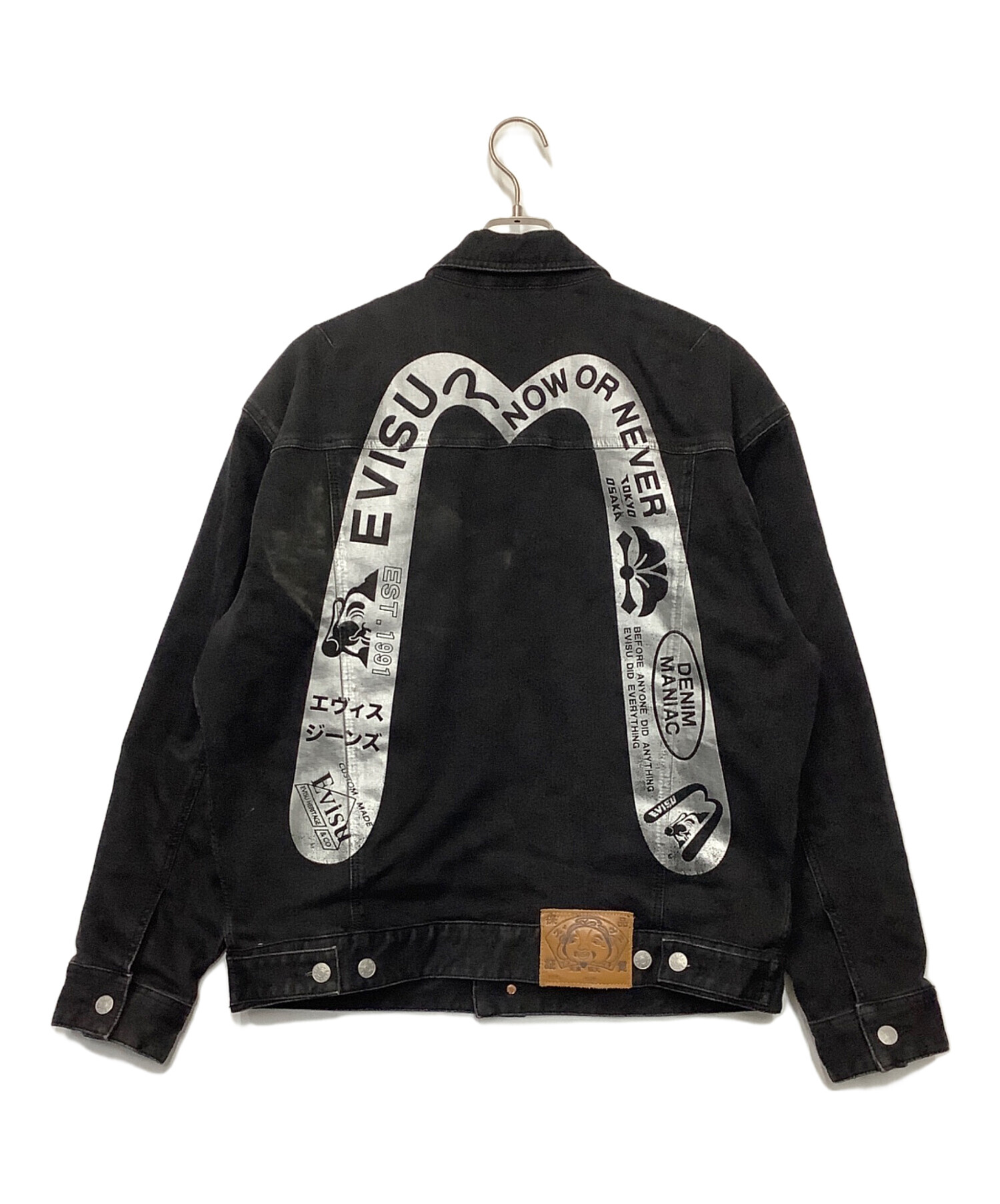 中古・古着通販】EVISU (エヴィス) ブラックデニムジャケット ブラック