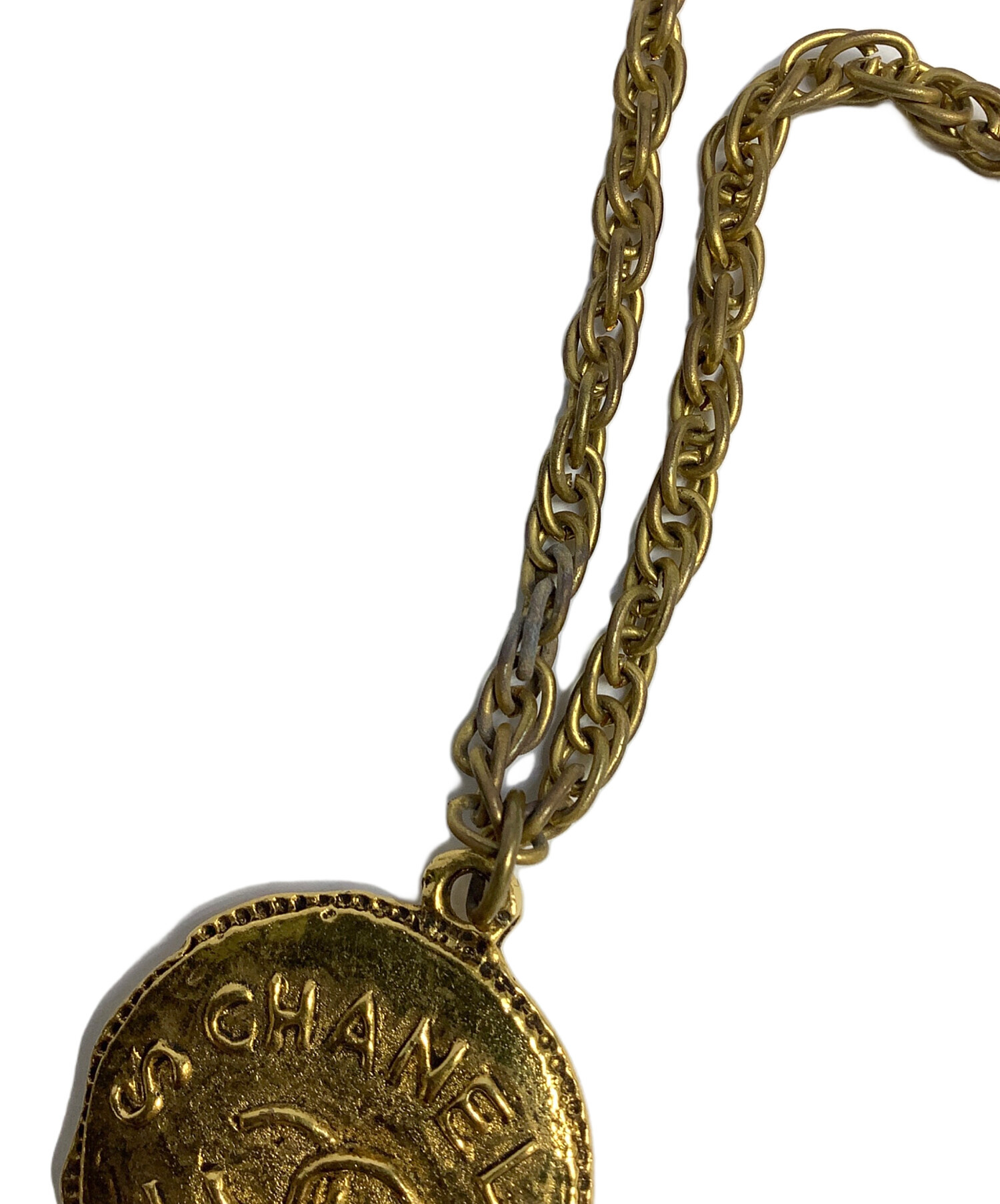 ￼シャネル　1980年代　ヴィンテージ　ゴールド　チェーンネックレス チョーカー 中古・古着通販】CHANEL (シャネル) ヴィンテージ・コインネックレス