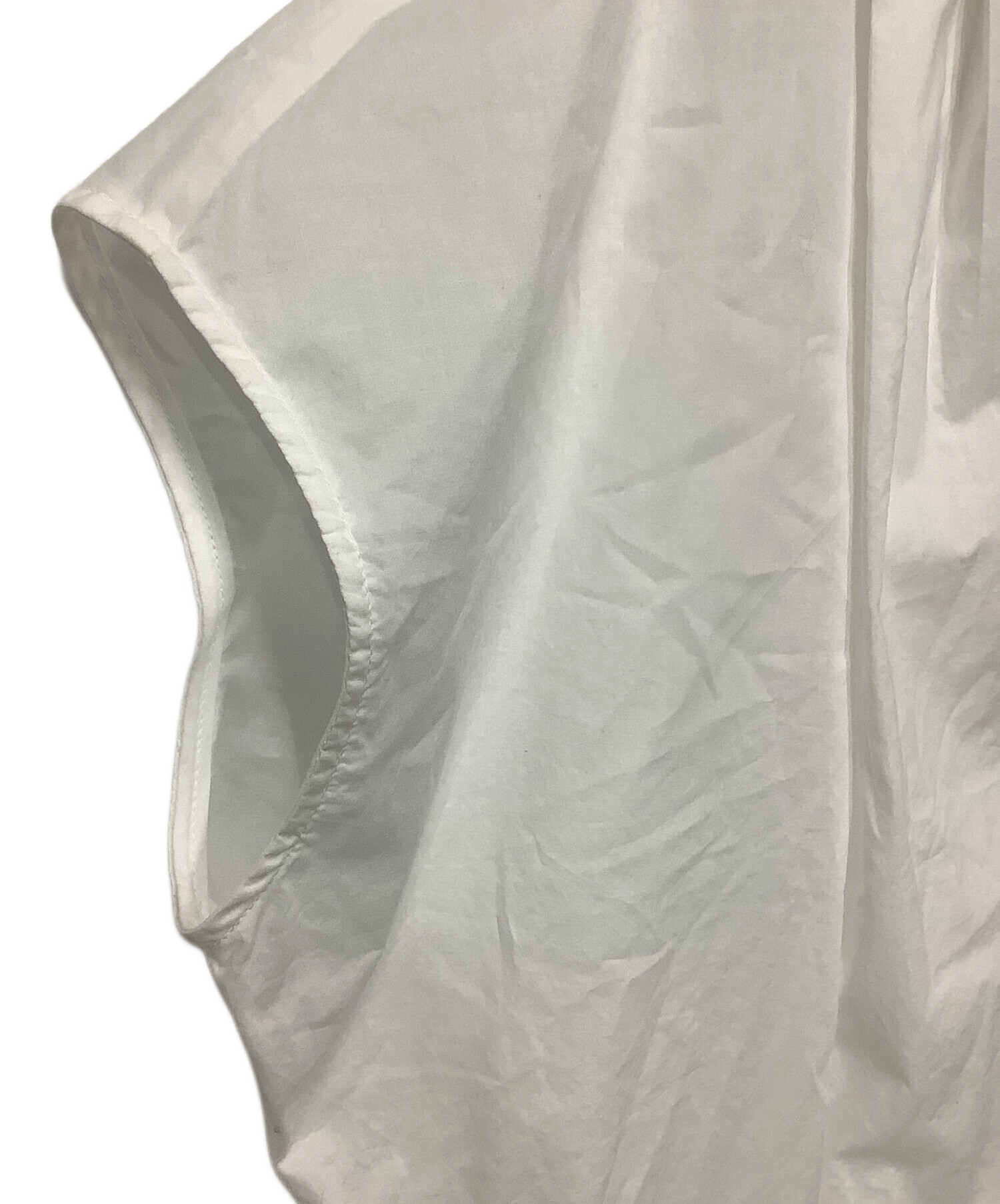 中古・古着通販】CLANE (クラネ) ノースリーブシャツ ホワイト サイズ 
