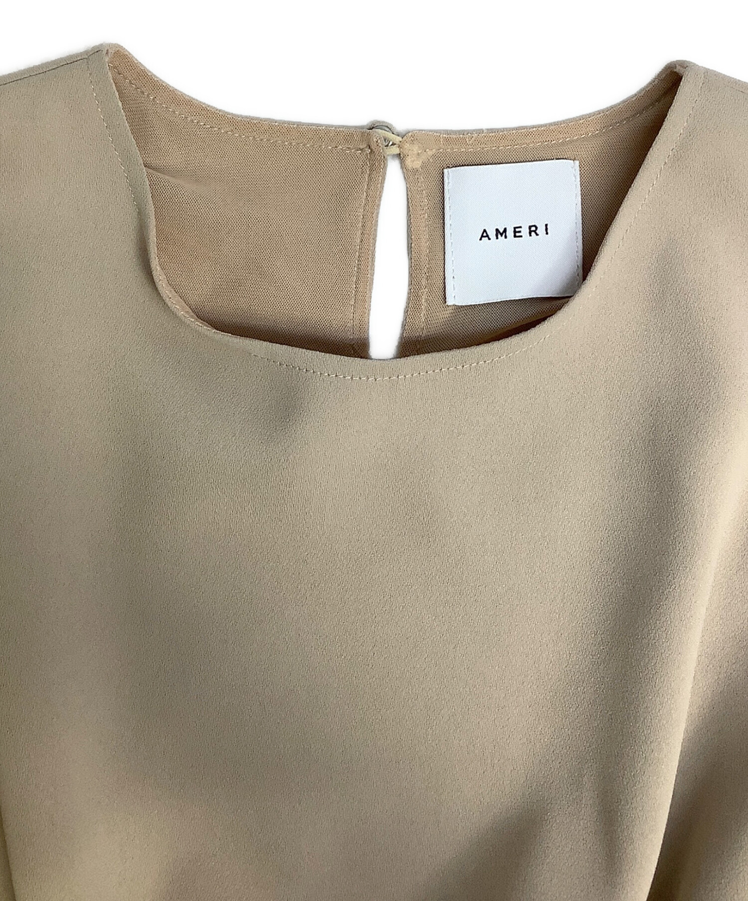 【新品】Ameri vintage/ブラウス　ベージュ アメリヴィンテージ Ameri VINTAGE 20AW BIB LACE LAYERED BLOUSE